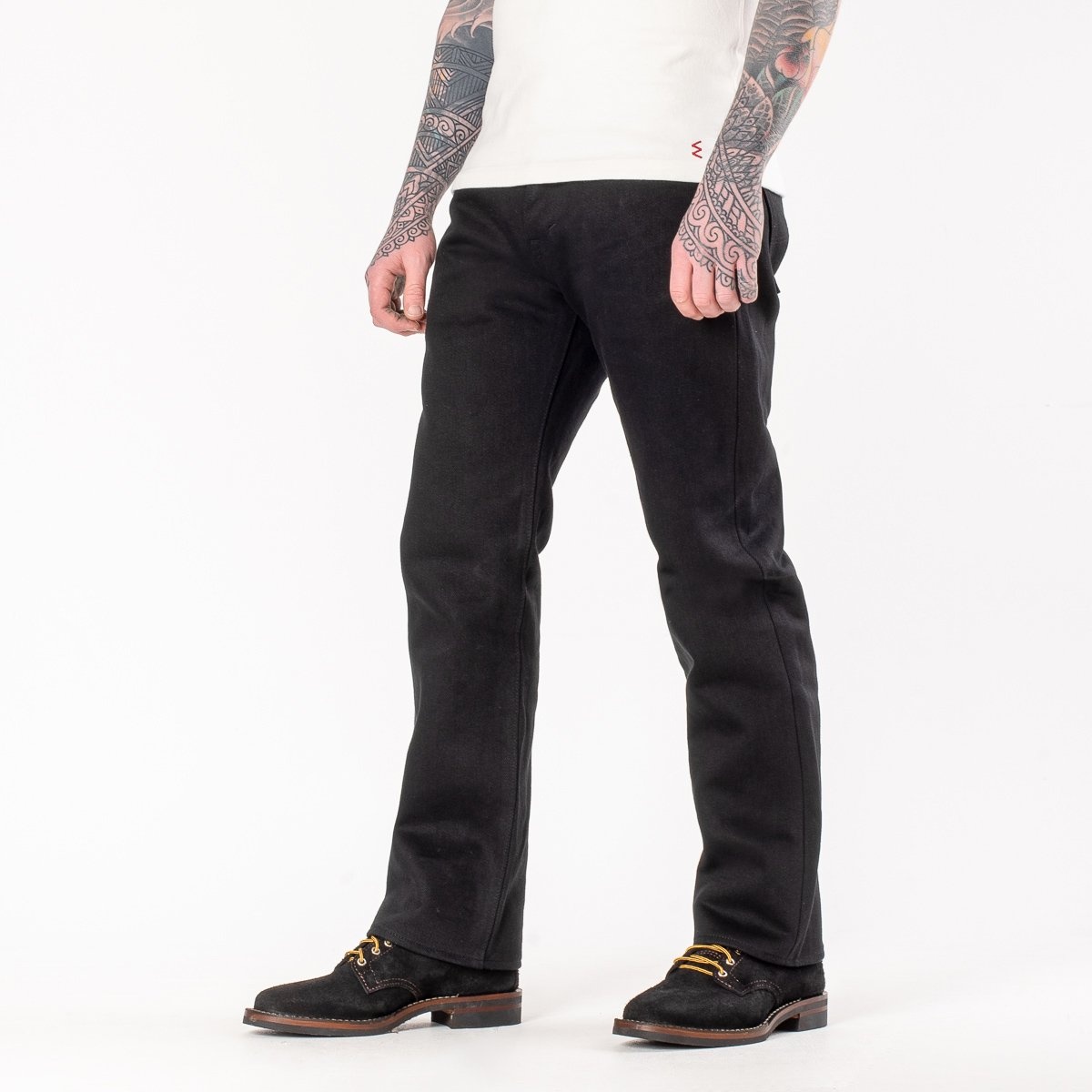 21oz Non-Fade Denim Straight Cut Jeans - Superblack - 4
