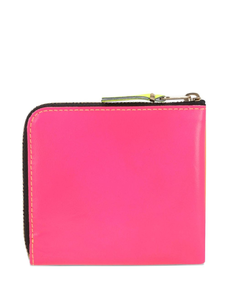 Comme Des Garçons Super Fluo zip-fastening leather wallet outlook