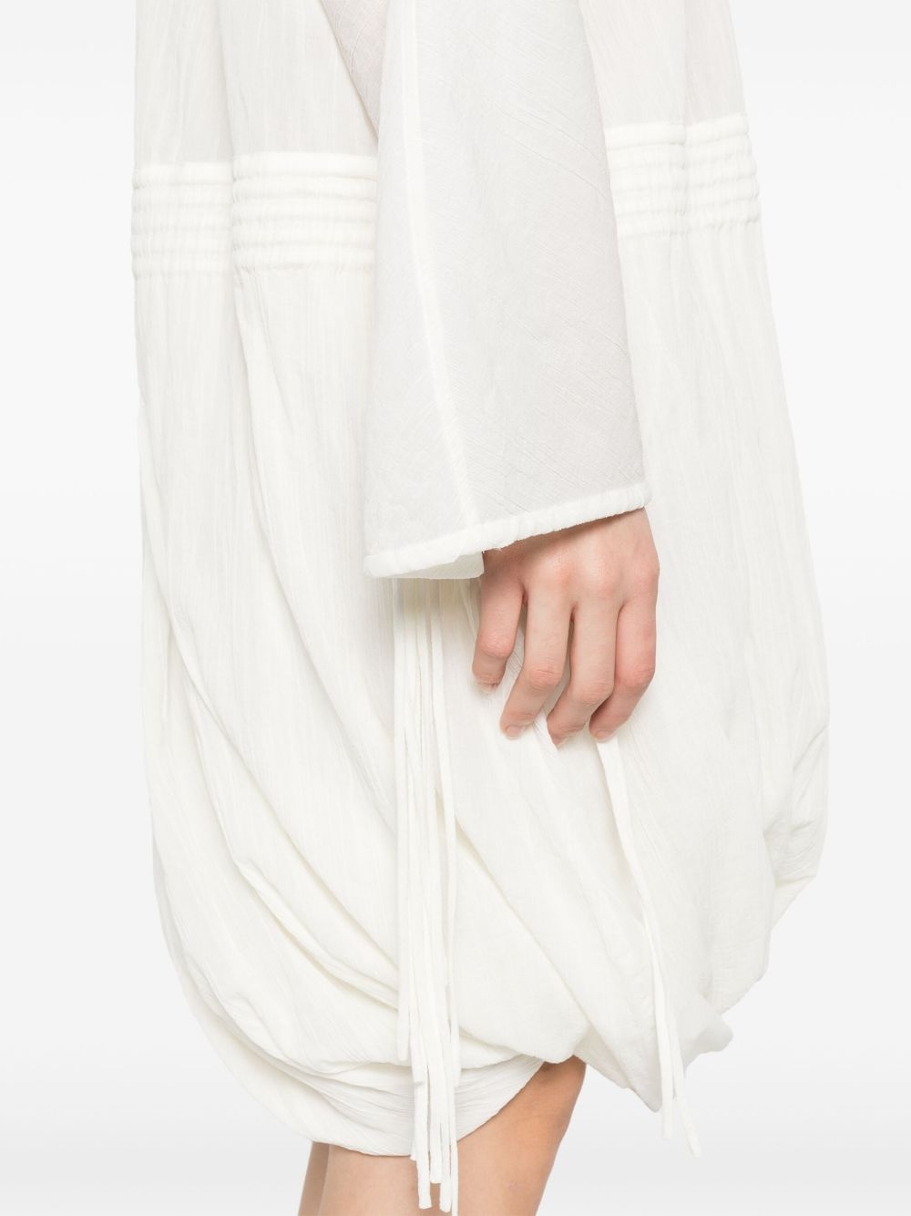 drawstring-waist dress - 5