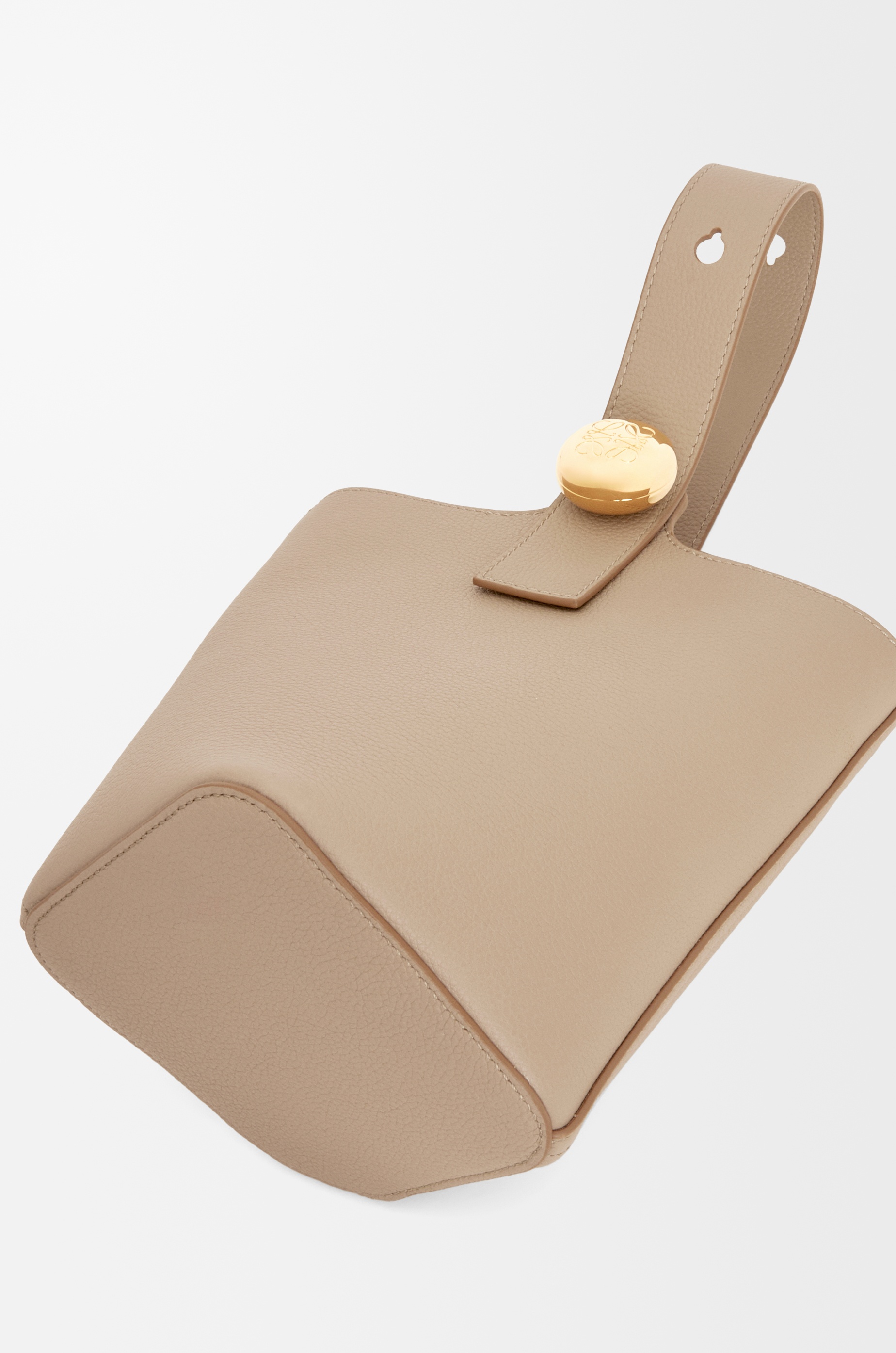 Mini Pebble Bucket bag in soft grained calfskin - 9