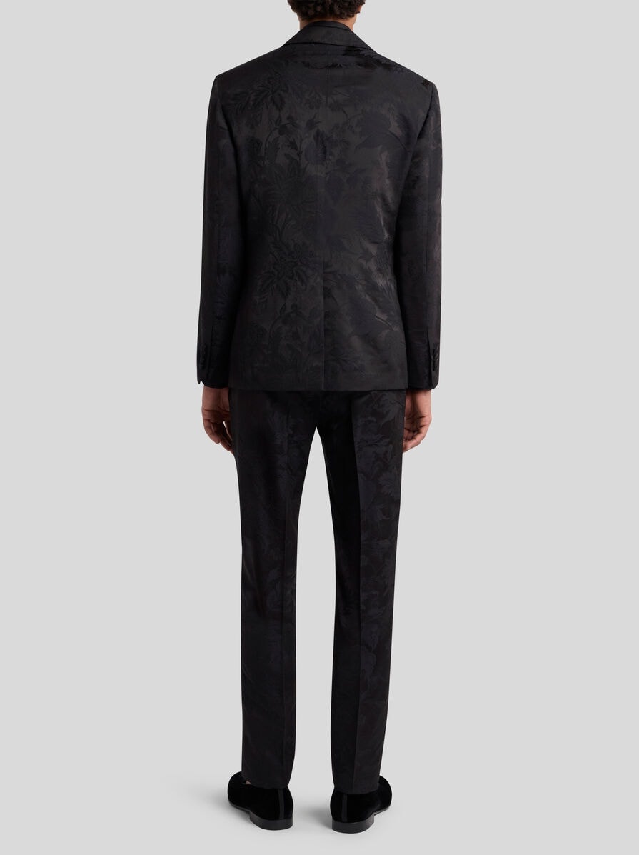 SINGLE-BREASTED FIL COUPÉ BLAZER WITH PEACOCK - 4