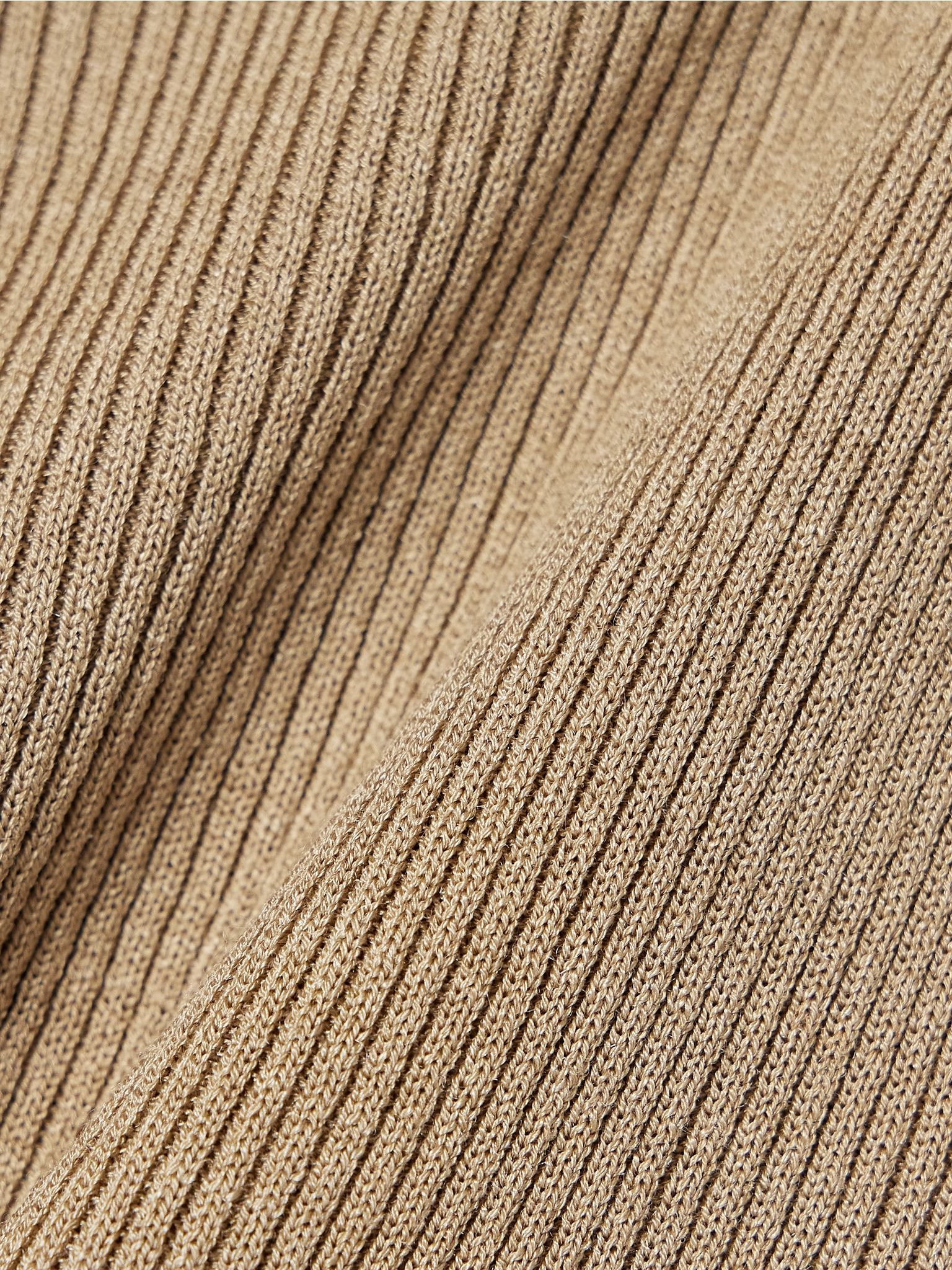 Lottie ribbed silk tank Sand - 4