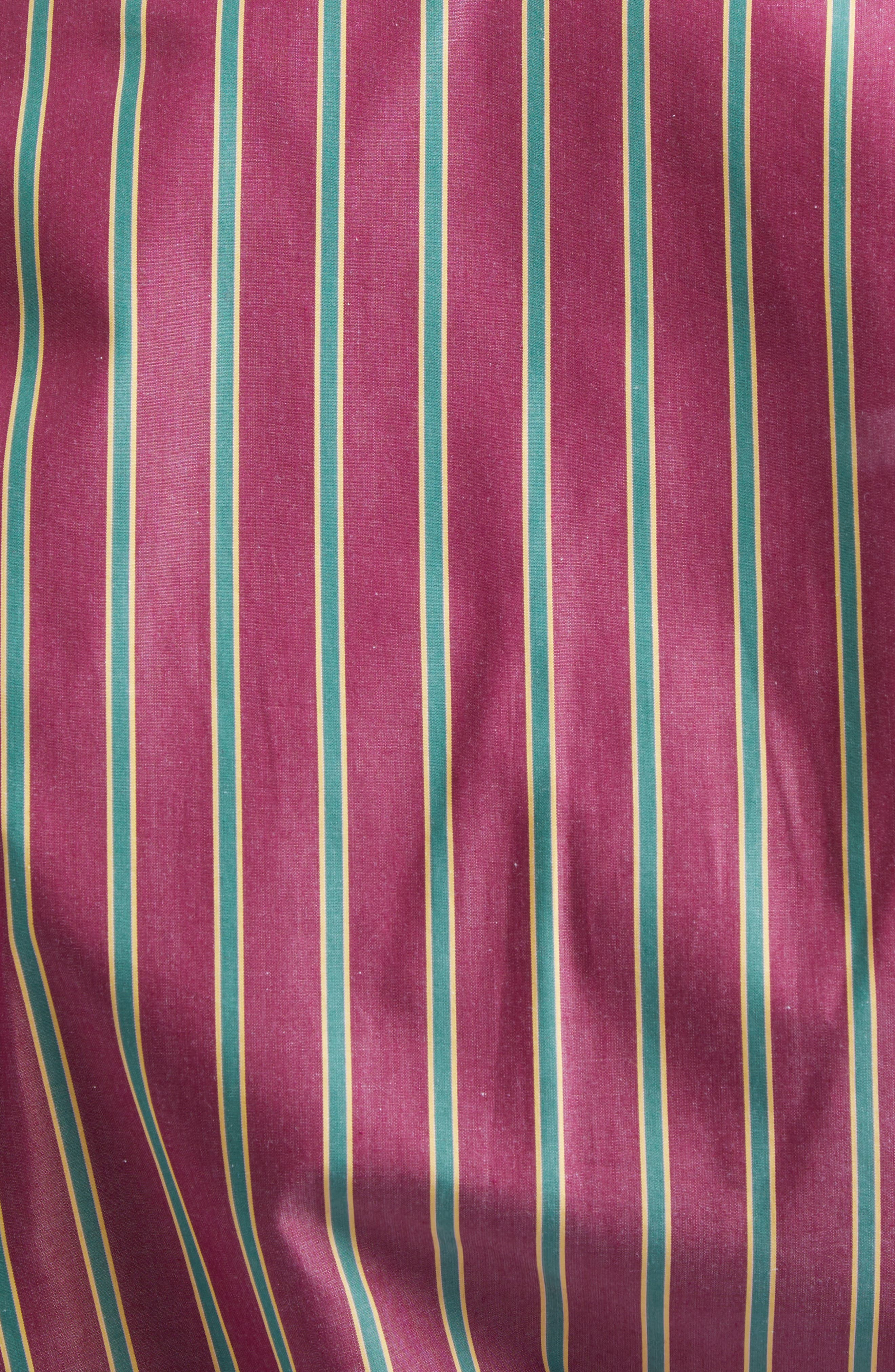 Etro Stripe Cotton Button-Up Shirt in Multicolor Bordeaux Base at Nordstrom - 6