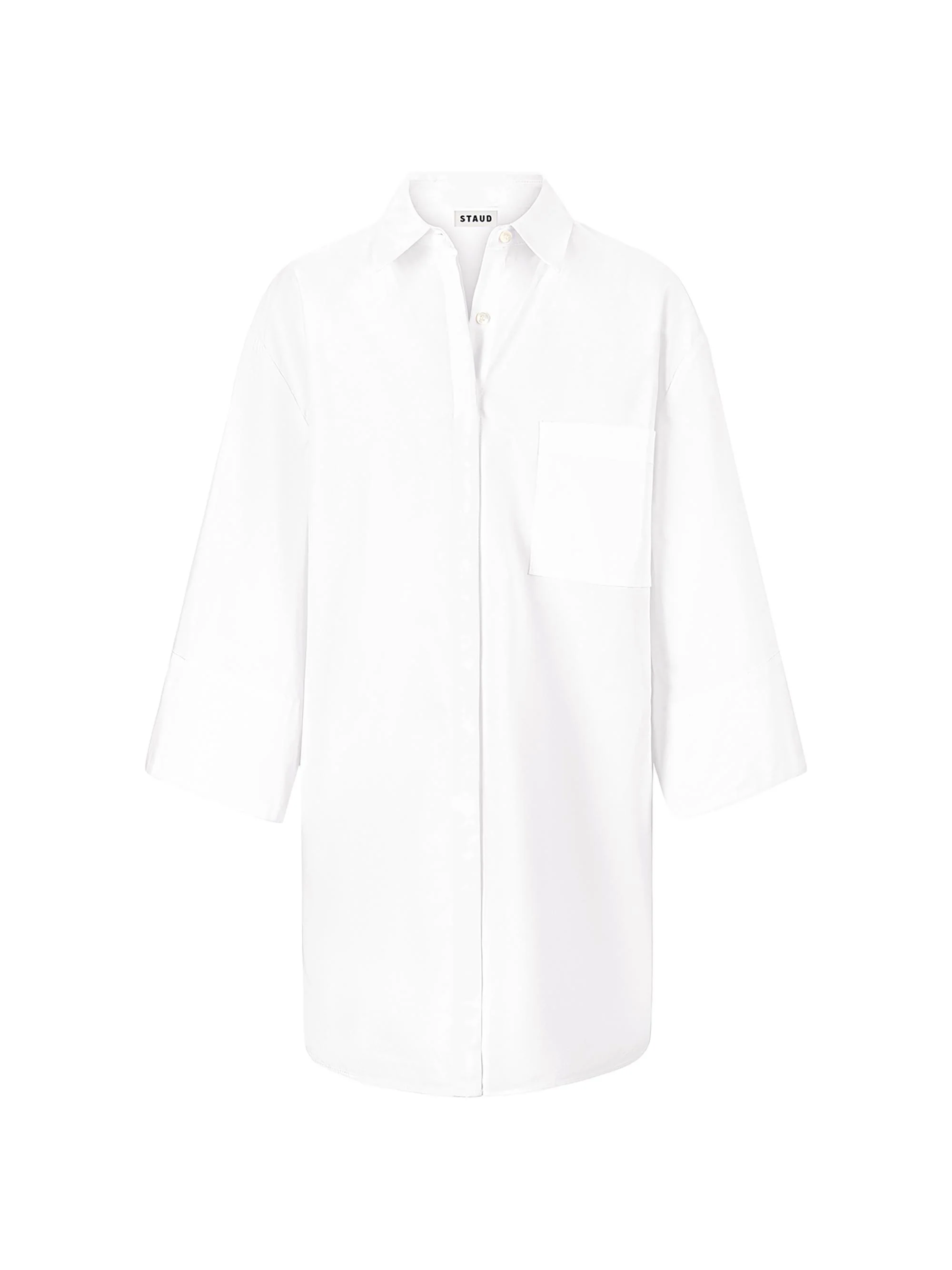Women's Nico Cotton Poplin Shirtdress - White - 1