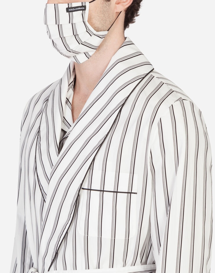 Double-stripe robe with matching face mask - 5