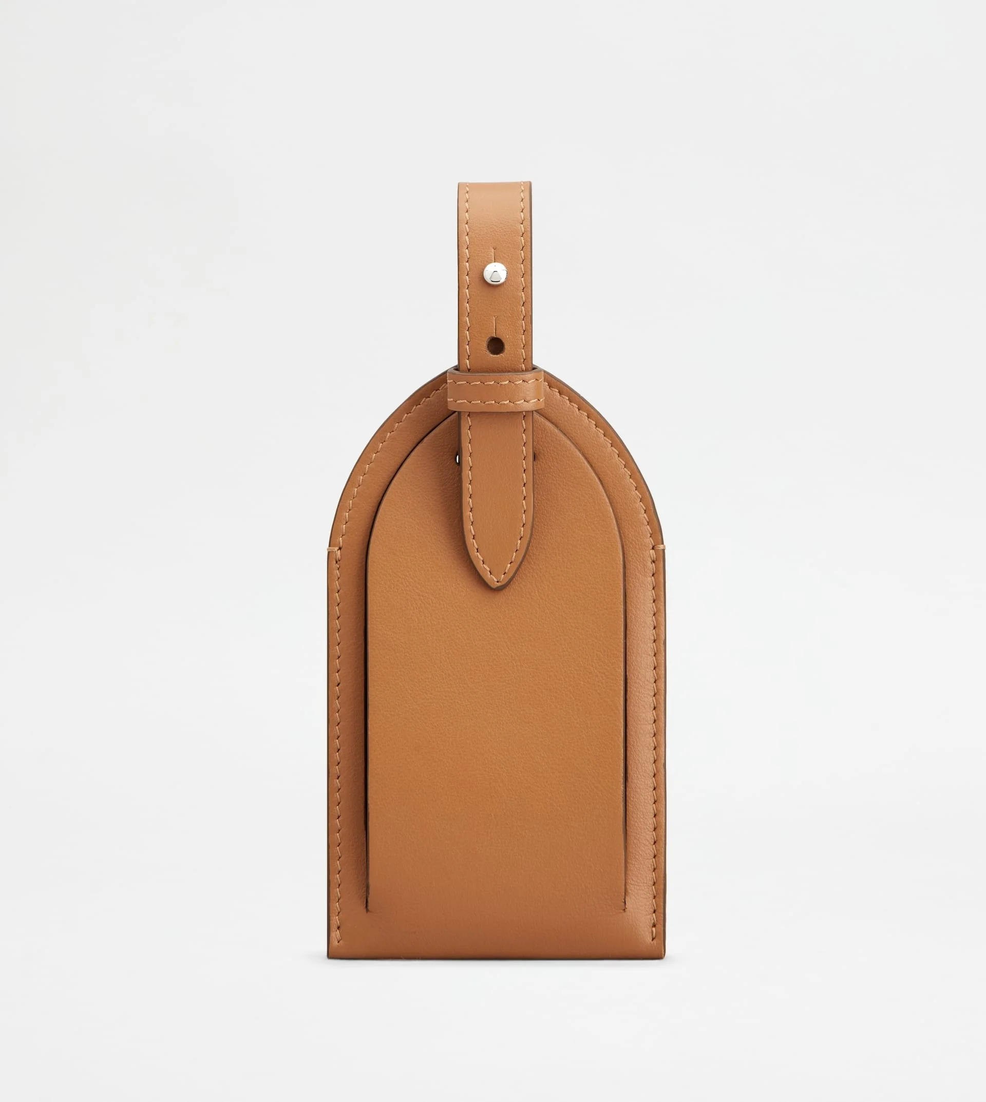 ADDRESS TAG IN LEATHER - BROWN - 1