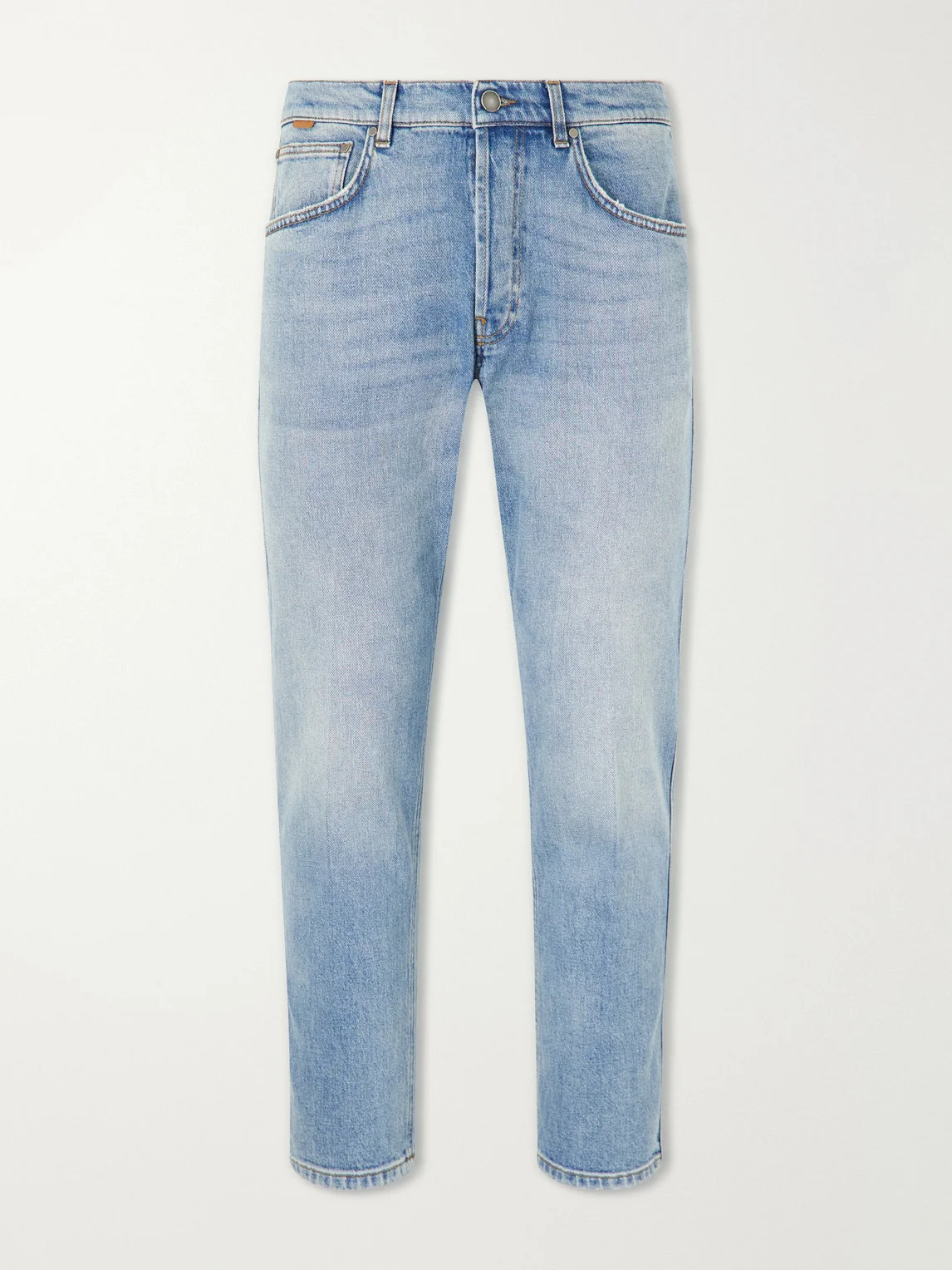 Straight-Leg Washed Jeans - 1