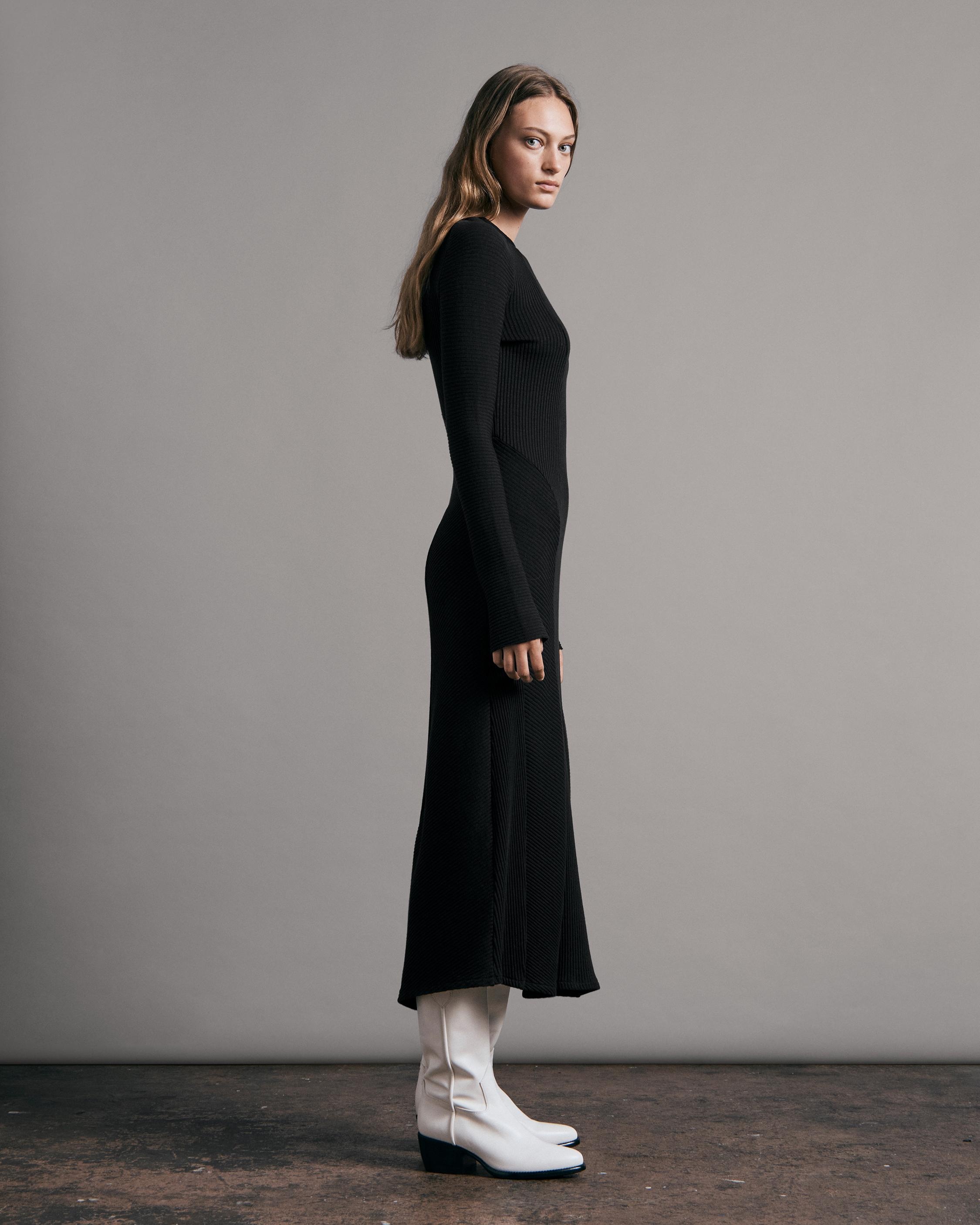 Echo Rib Long Sleeve Midi Dress
Cotton Dress - 3