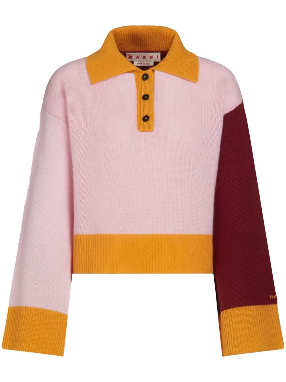 colour-block-design knit cashmere jumper - 1