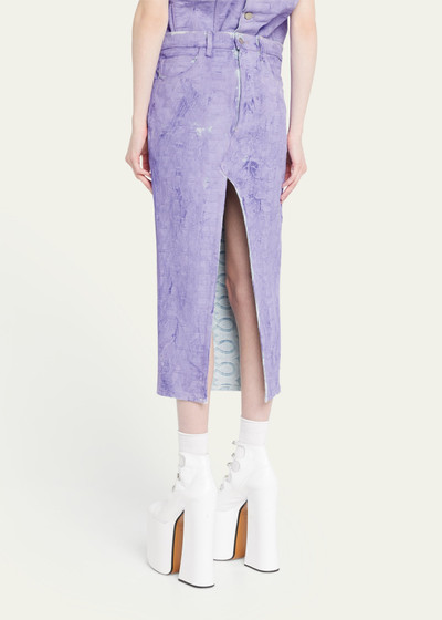 Marc Jacobs Backwards Midi Skirt with Logo Detail outlook