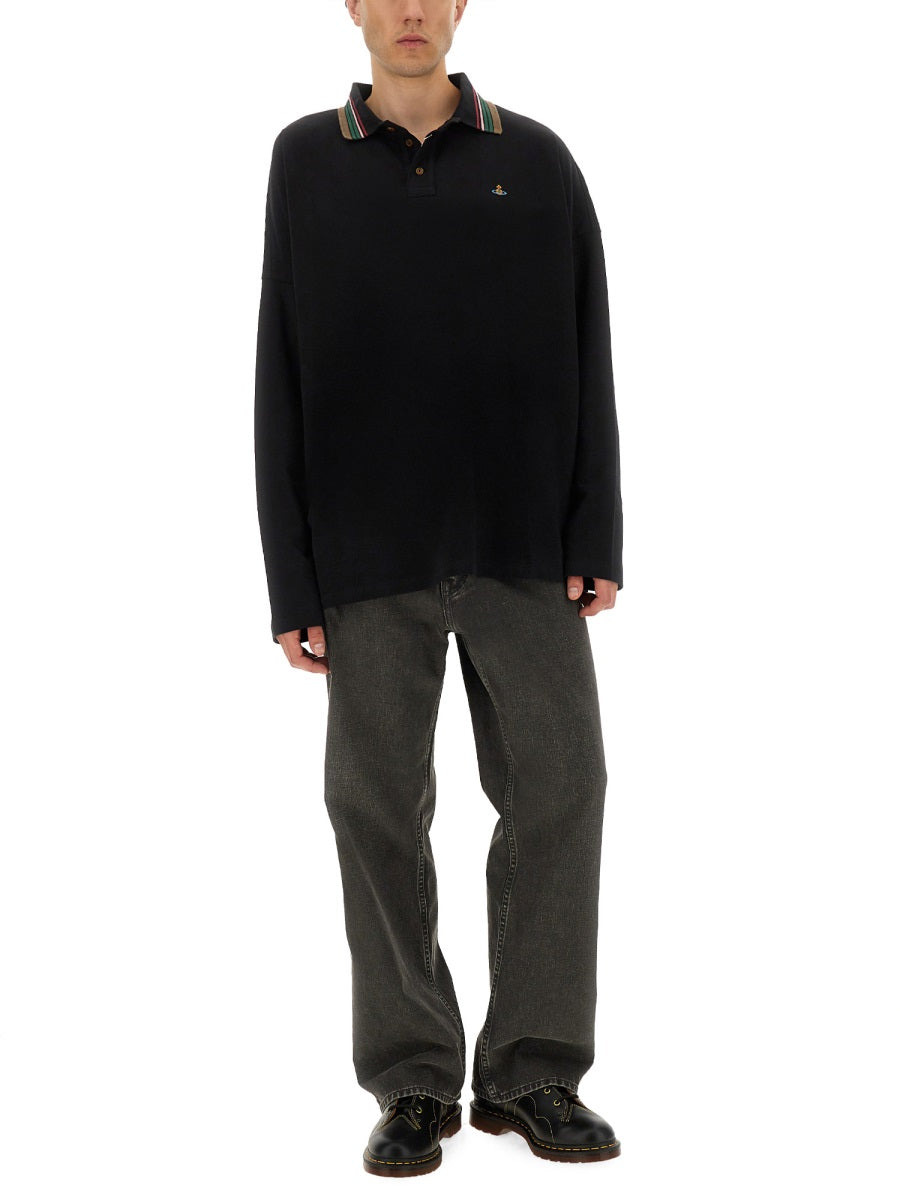Long-Sleeved Polo Shirt - 2
