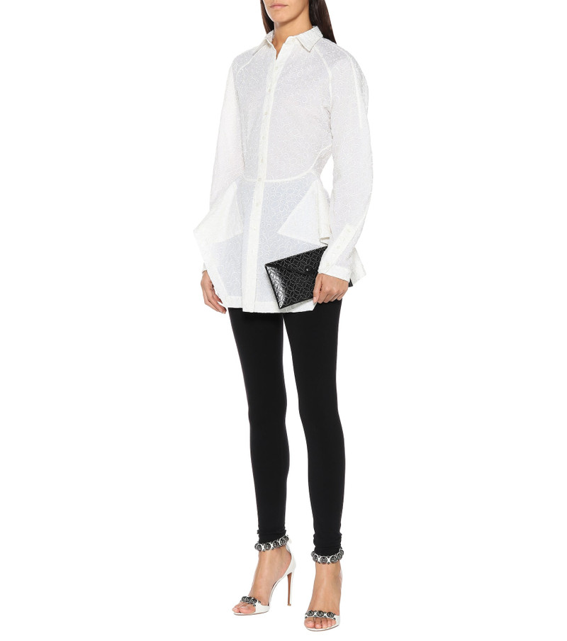Alaïa Embroidered wool-mousseline shirt outlook