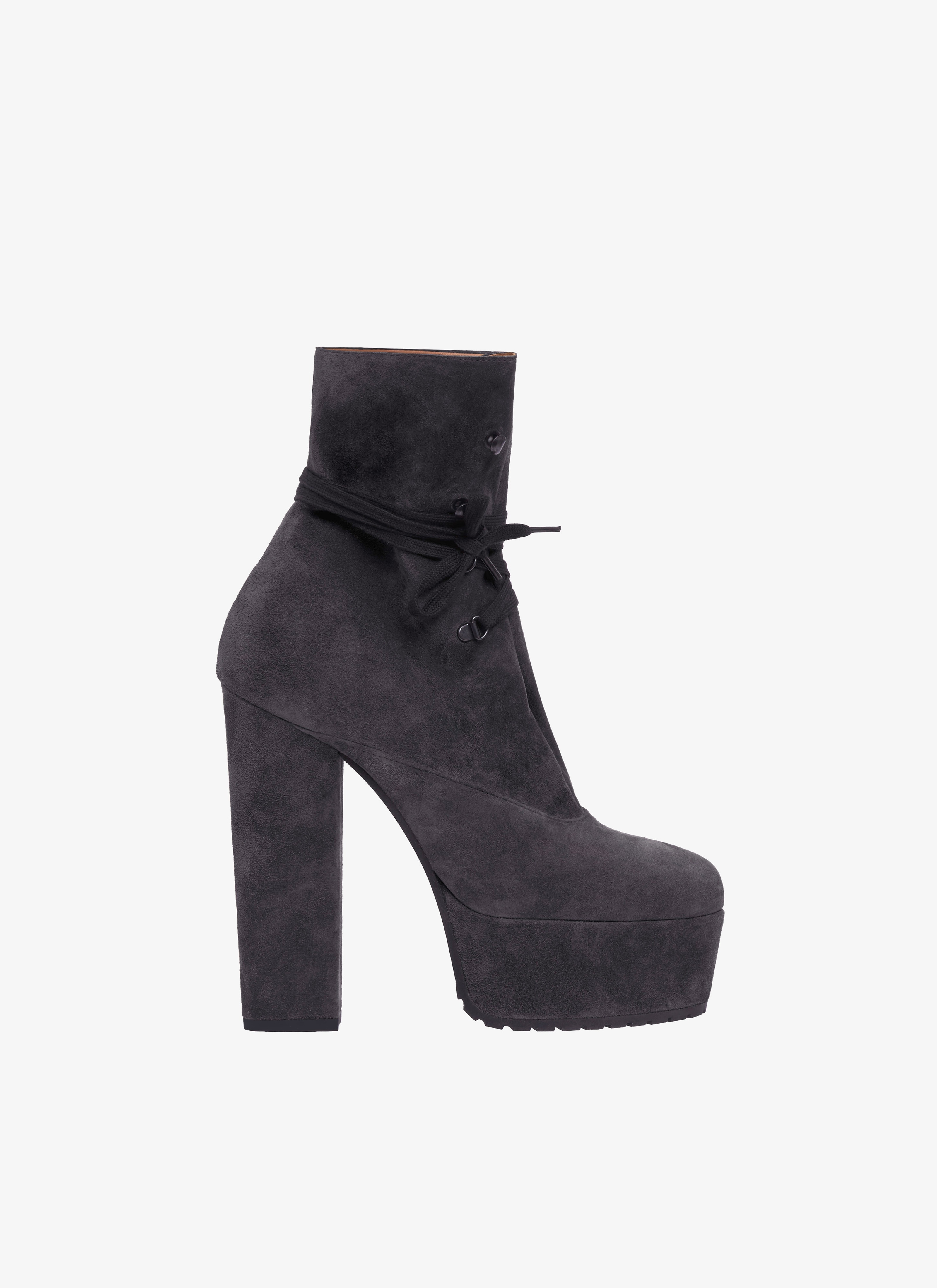 TREKKING ANKLE BOOTS IN SUEDE CALFSKIN - 1