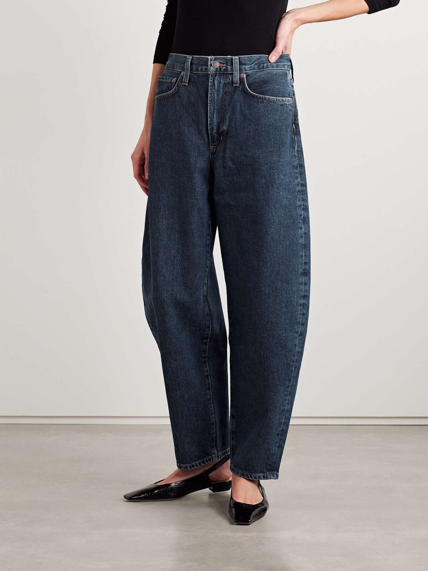 ボトムスその他 AGOLDE Dark blue denim balloon jeans AGOLDE Balloon high-rise barrel-leg jeans | NET-A-PORTER