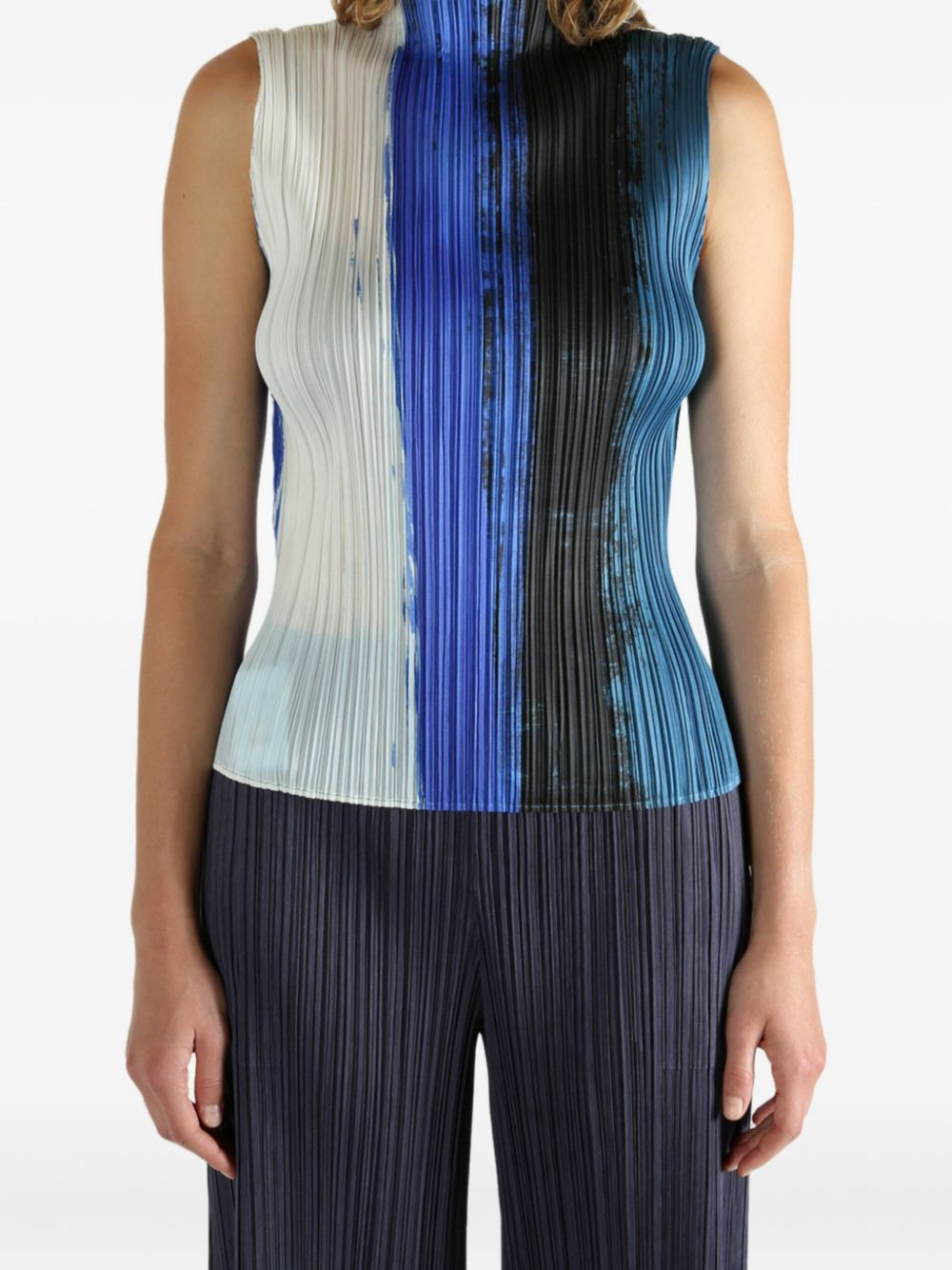 paint-effect pleated top - 3