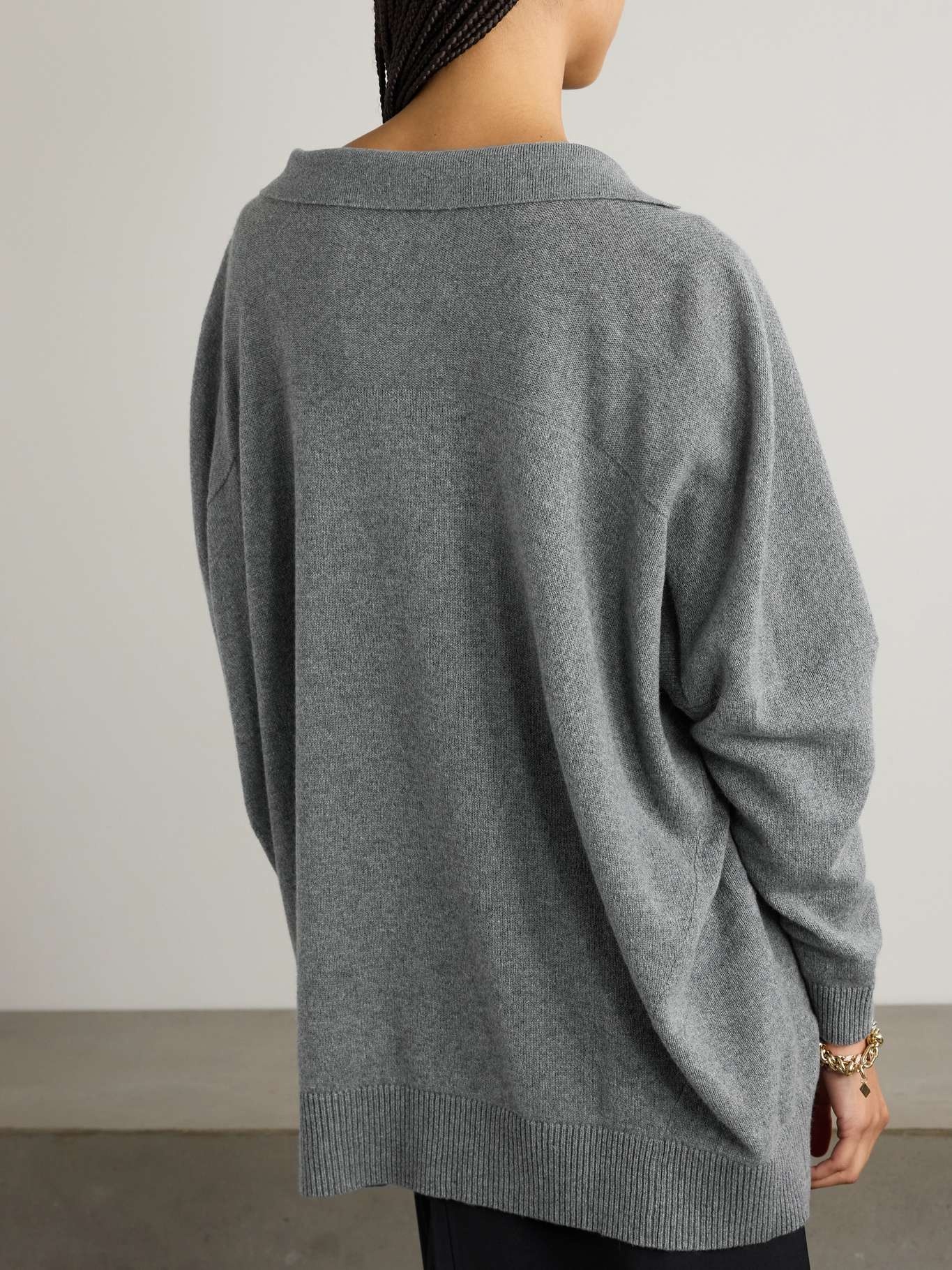 Oversized cashmere and wool-blend sweater - 3