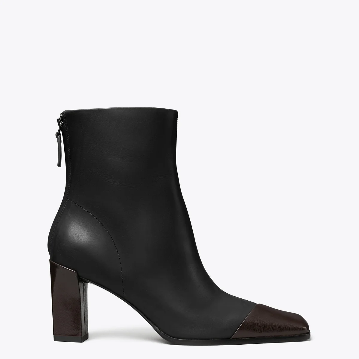 Asymmetric Cap-Toe Ankle Boot - 1