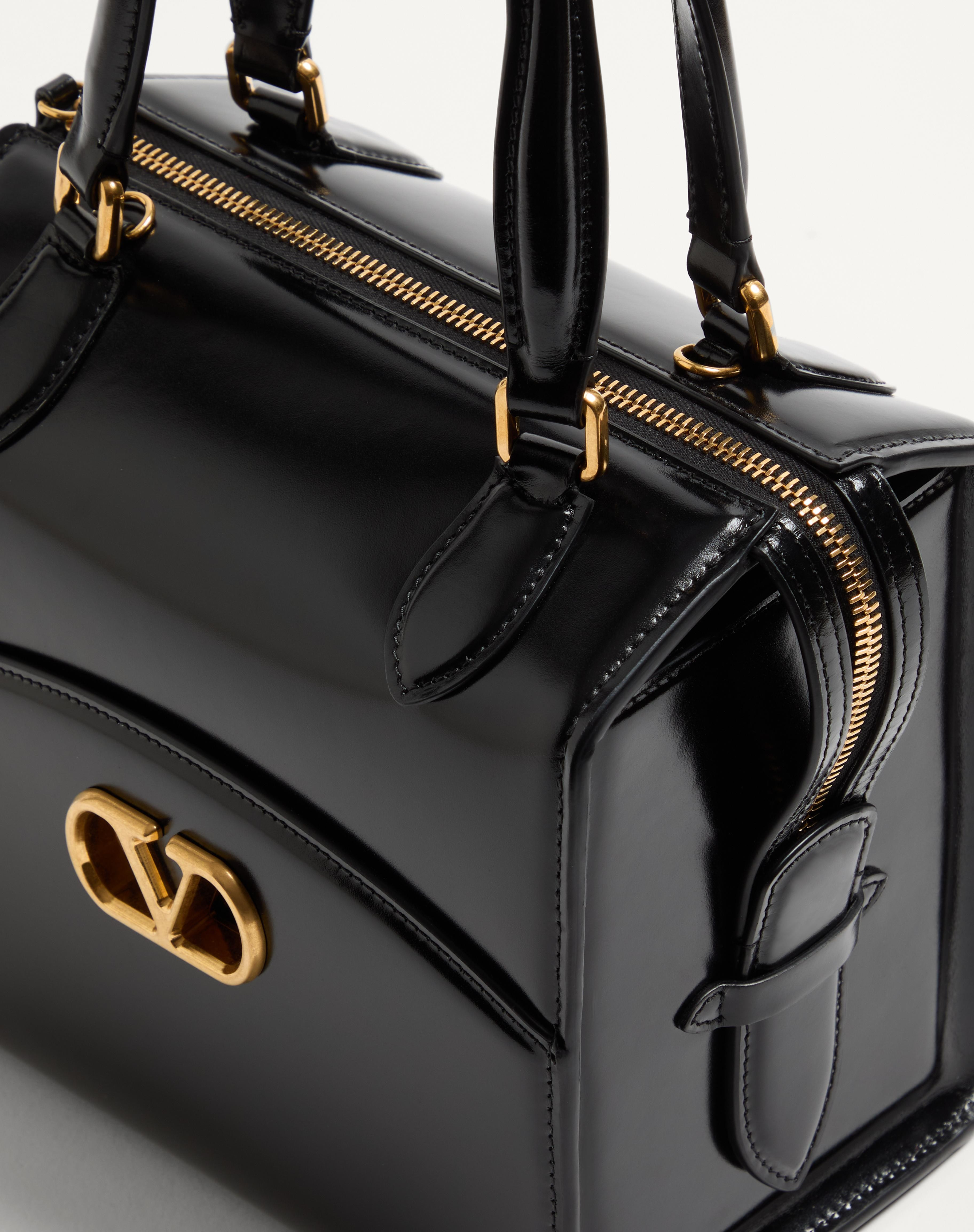 VALENTINO GARAVANI VAIN-CASE BOWLING BAG IN SHINY CALFSKIN - 7