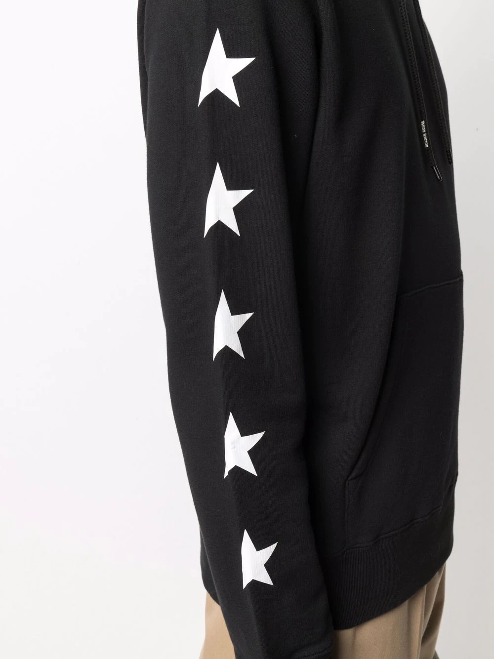 star-print drawstring hoodie - 5