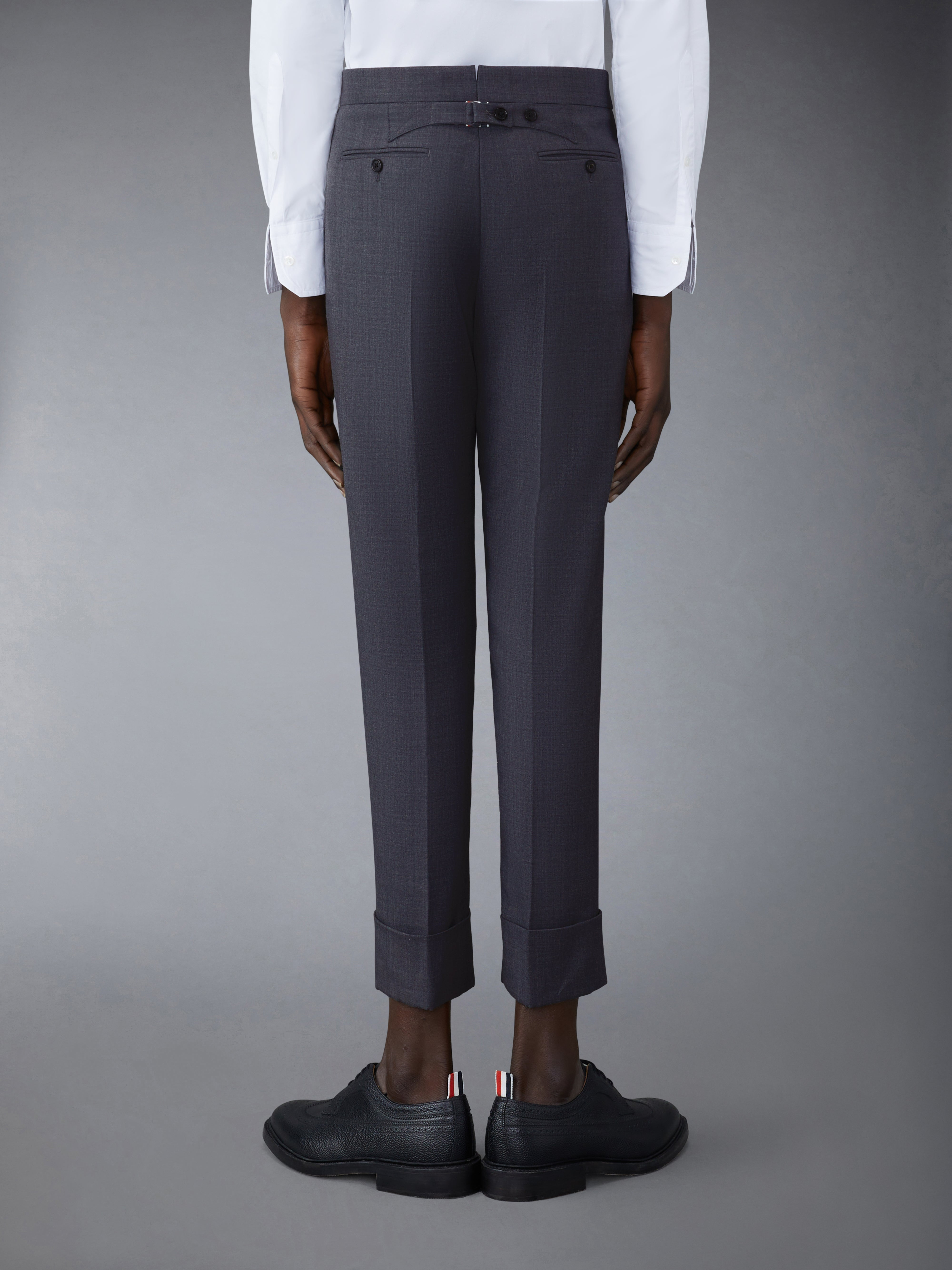 Dark Grey Super 120's Wool Twill Classic Suit and Tie - 7