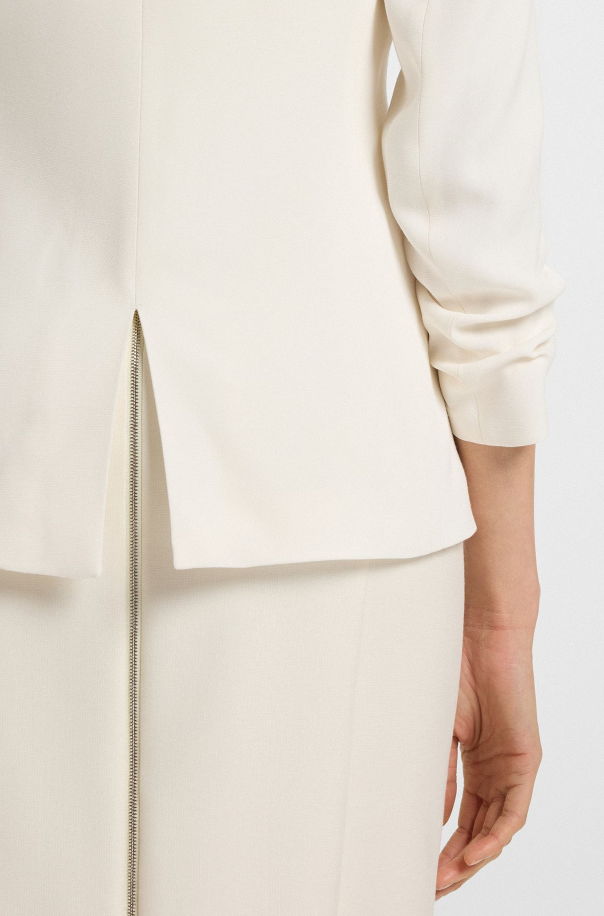 SLIM-FIT BLAZER WITH PRESS-STUD CLOSURE - 6