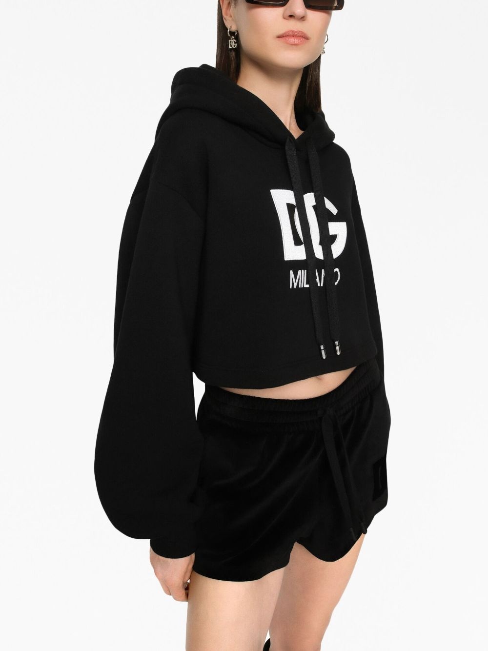 logo-patch cotton hoodie - 5