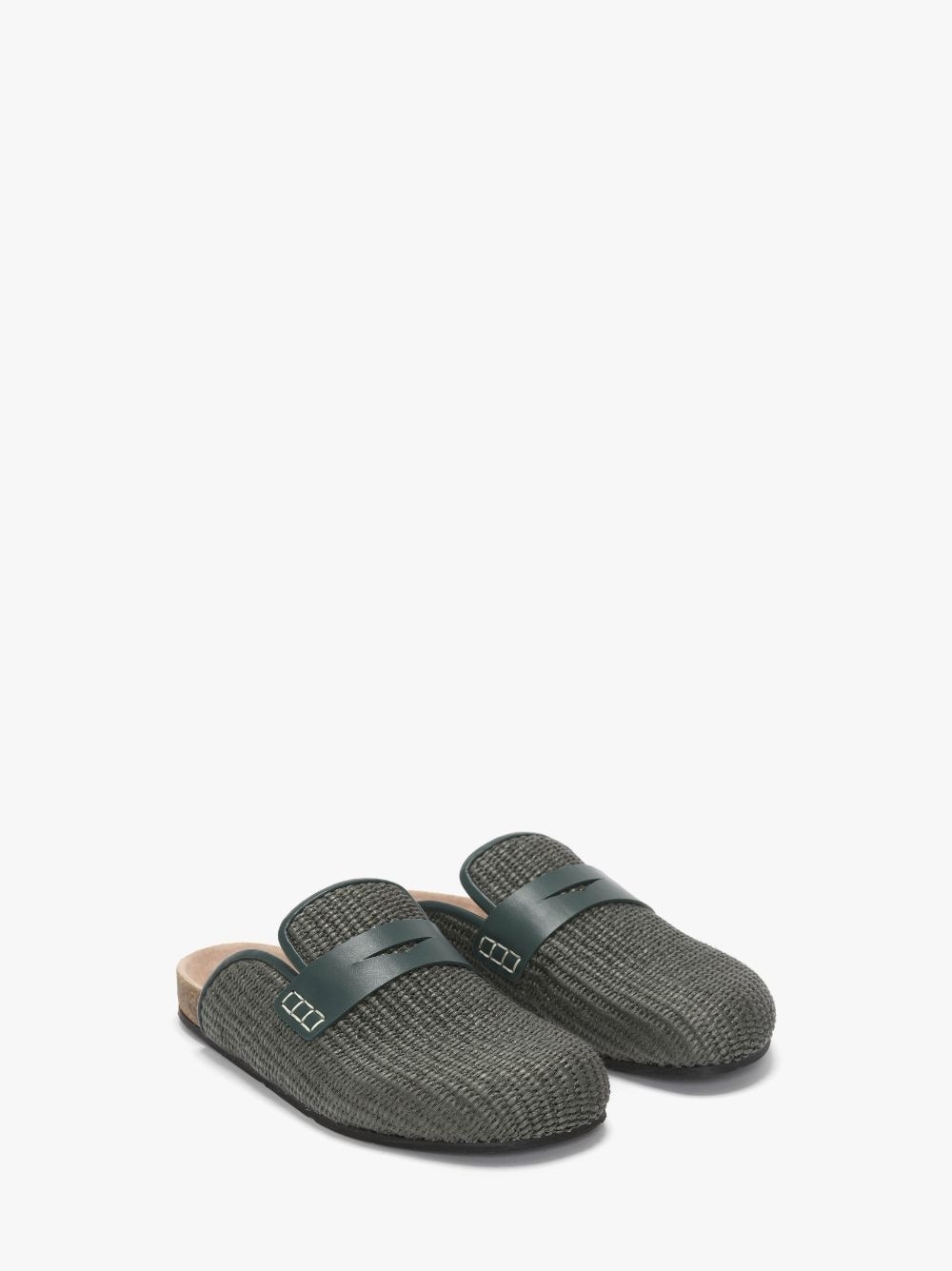 RAFFIA LOAFER MULES - 2