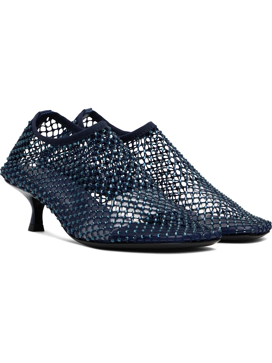Navy Minette Crystal Micro Heels - 4