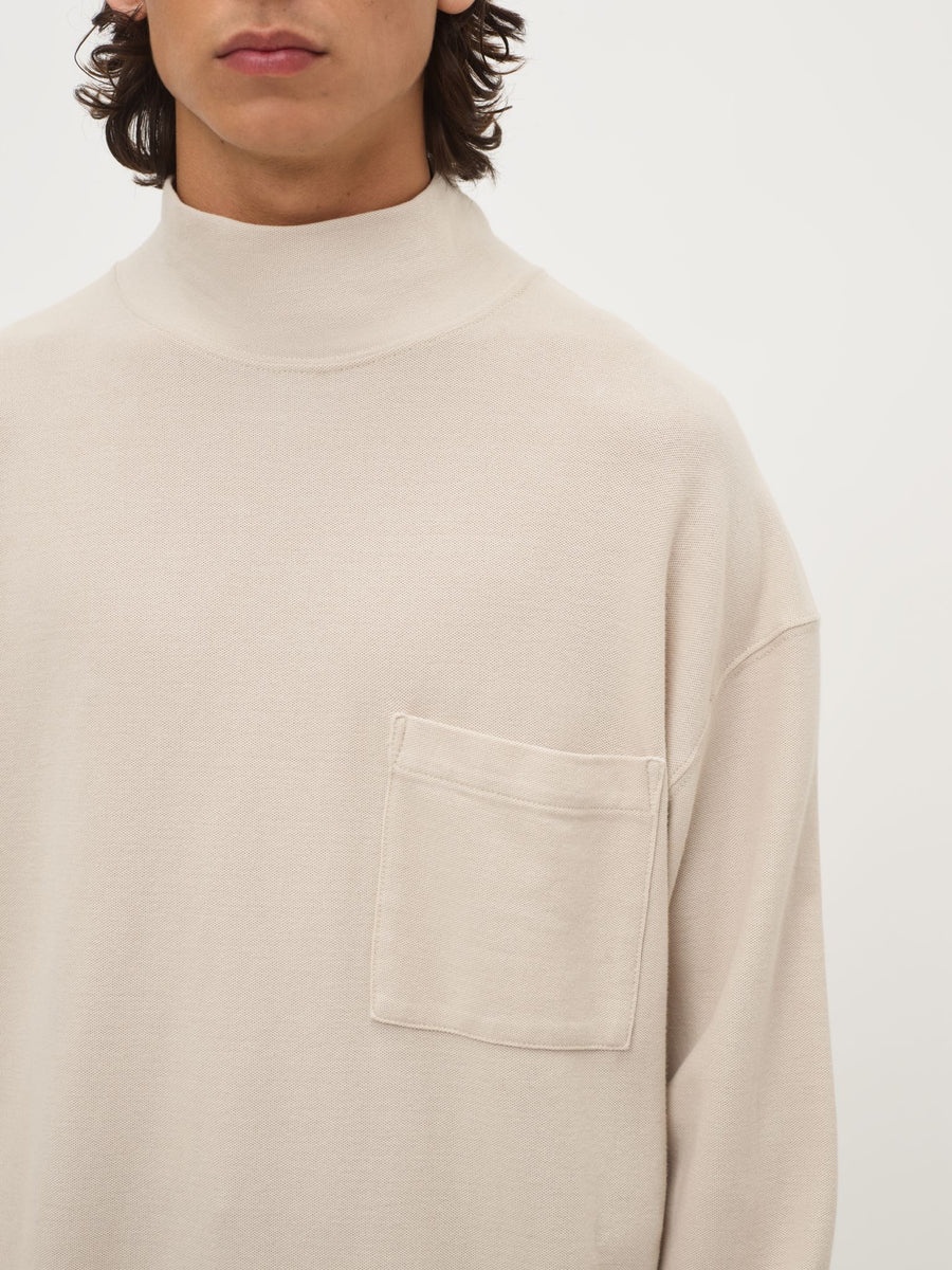 Pique Mock Neck - 5