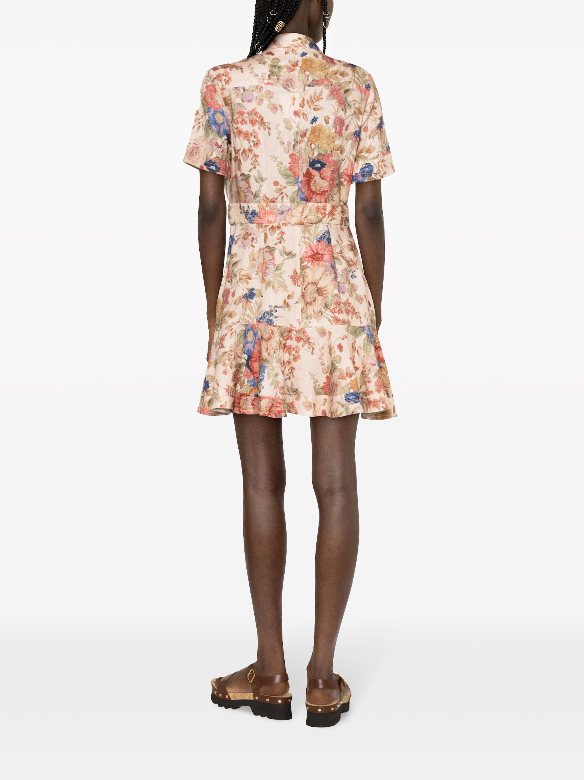 August floral-print minidress - 4