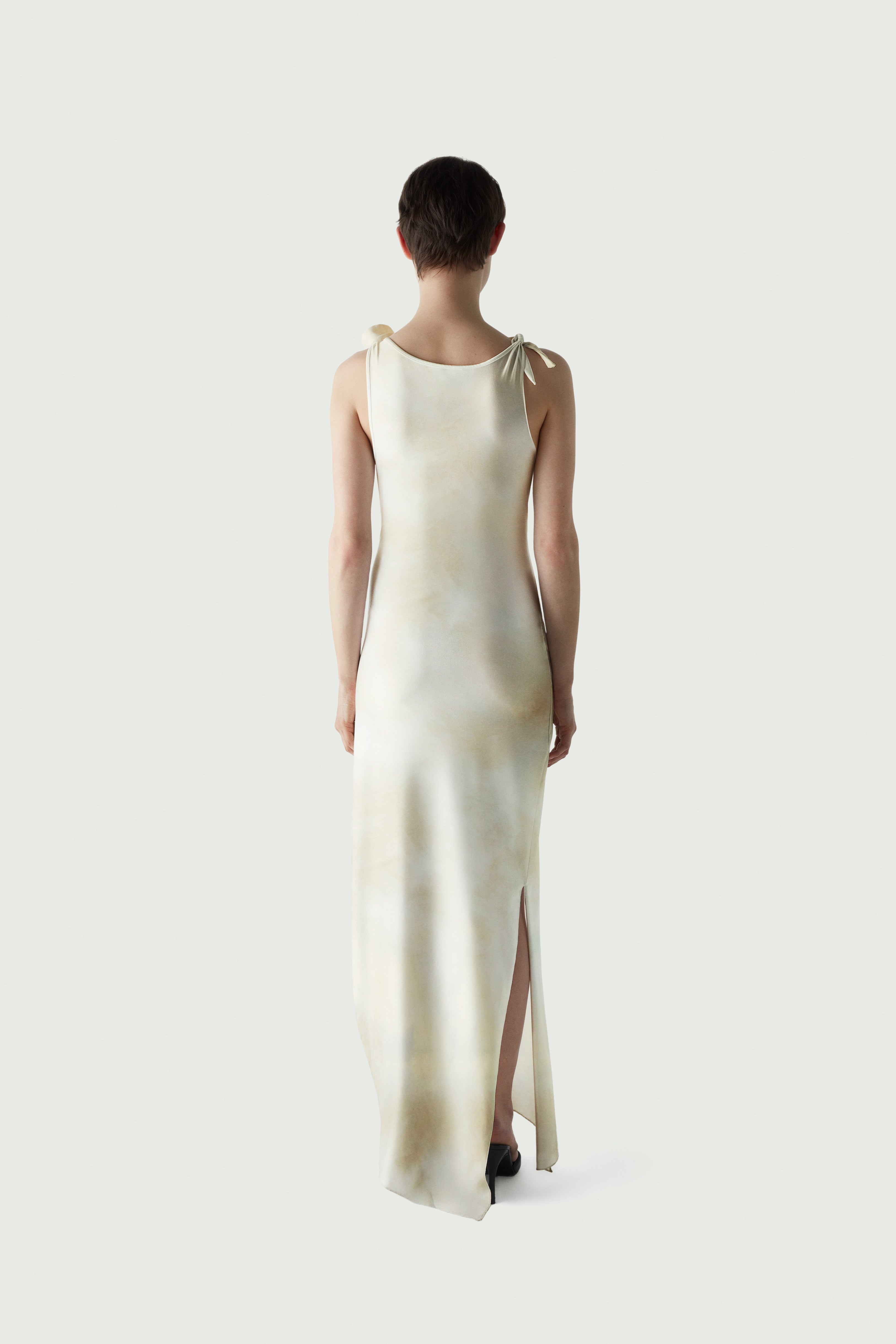 Asymmetric Flower Gown - 4
