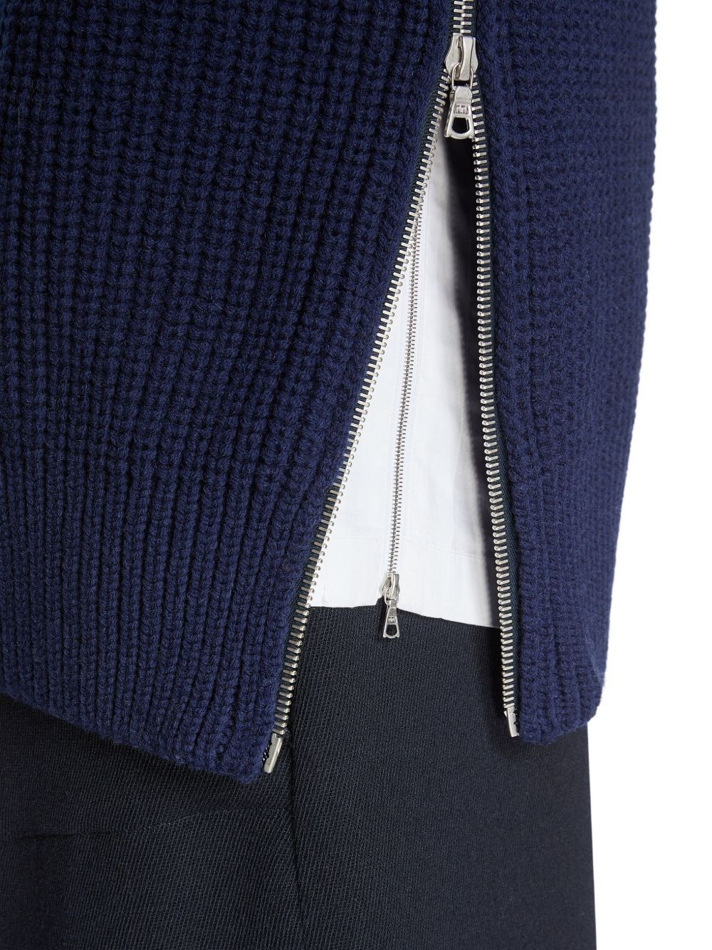 ribbed zip-detail sweater - 6
