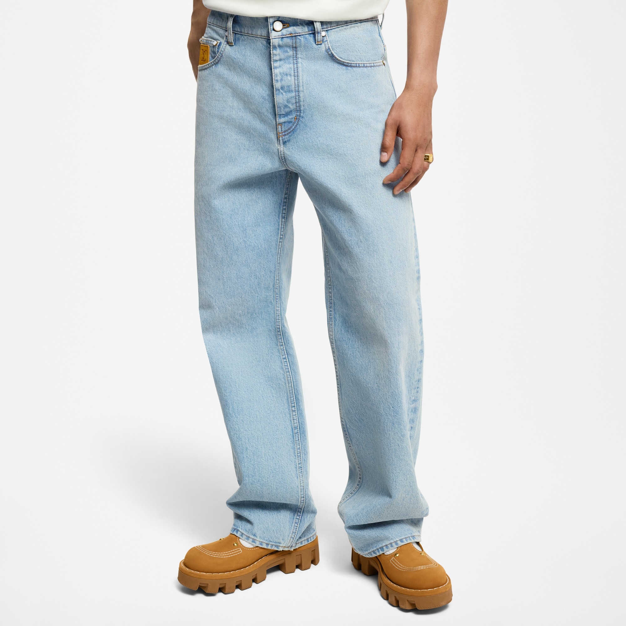 Wide Leg Fit Denim Pants - 2