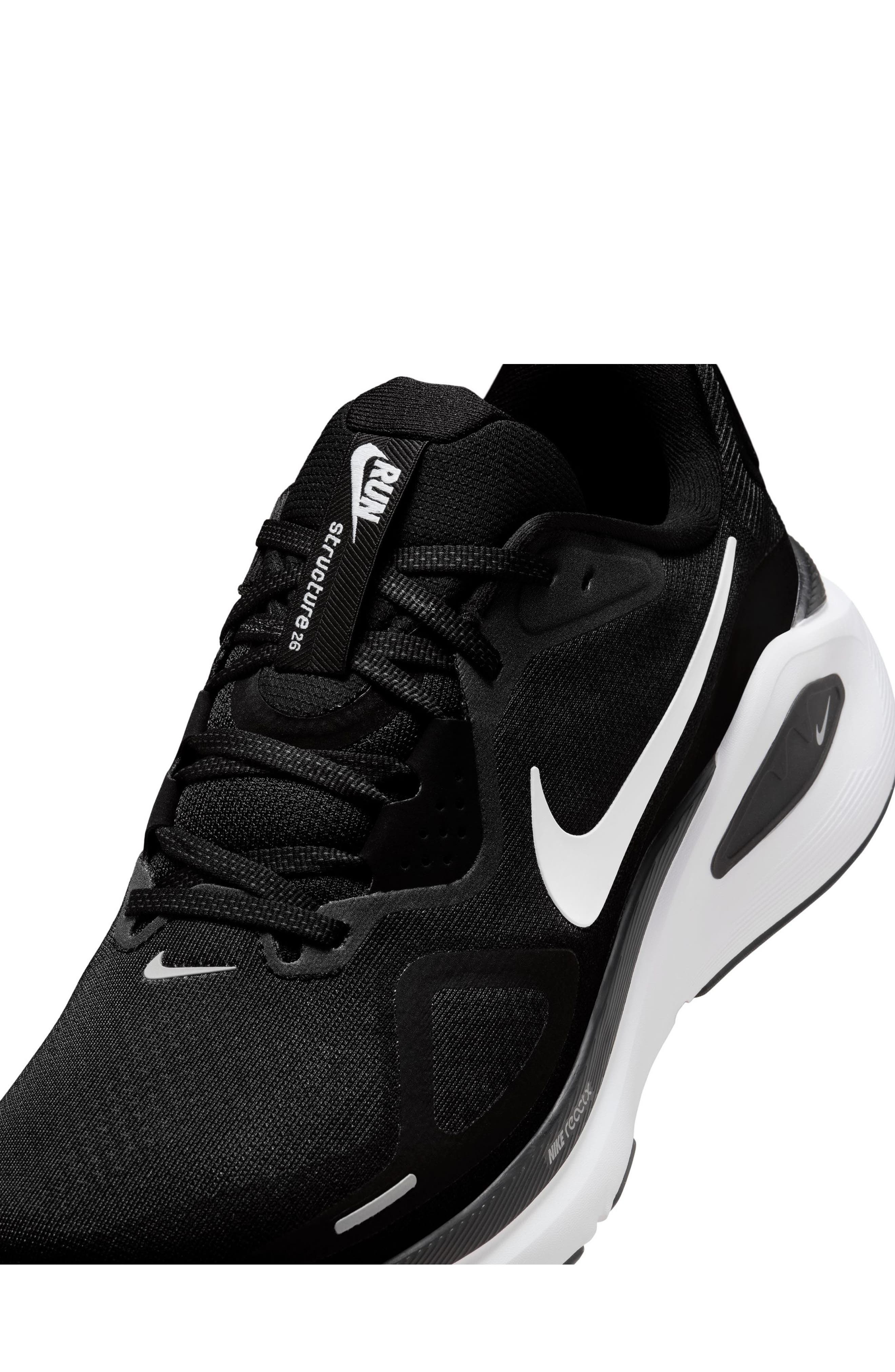 Nike Structure 26 Running Shoe in 002 Black/white at Nordstrom - 8
