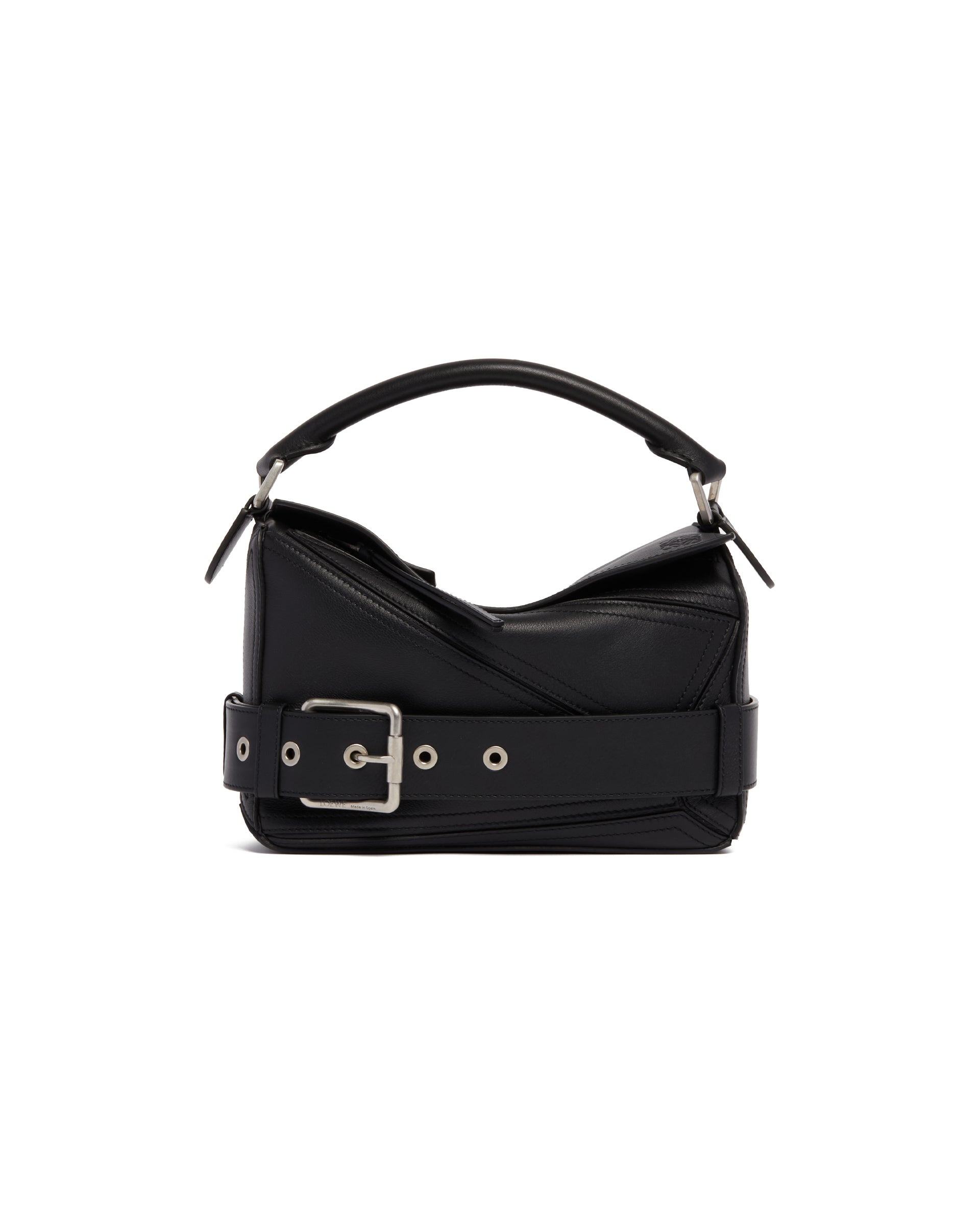 Black Small Puzzle Biker Bag - 3