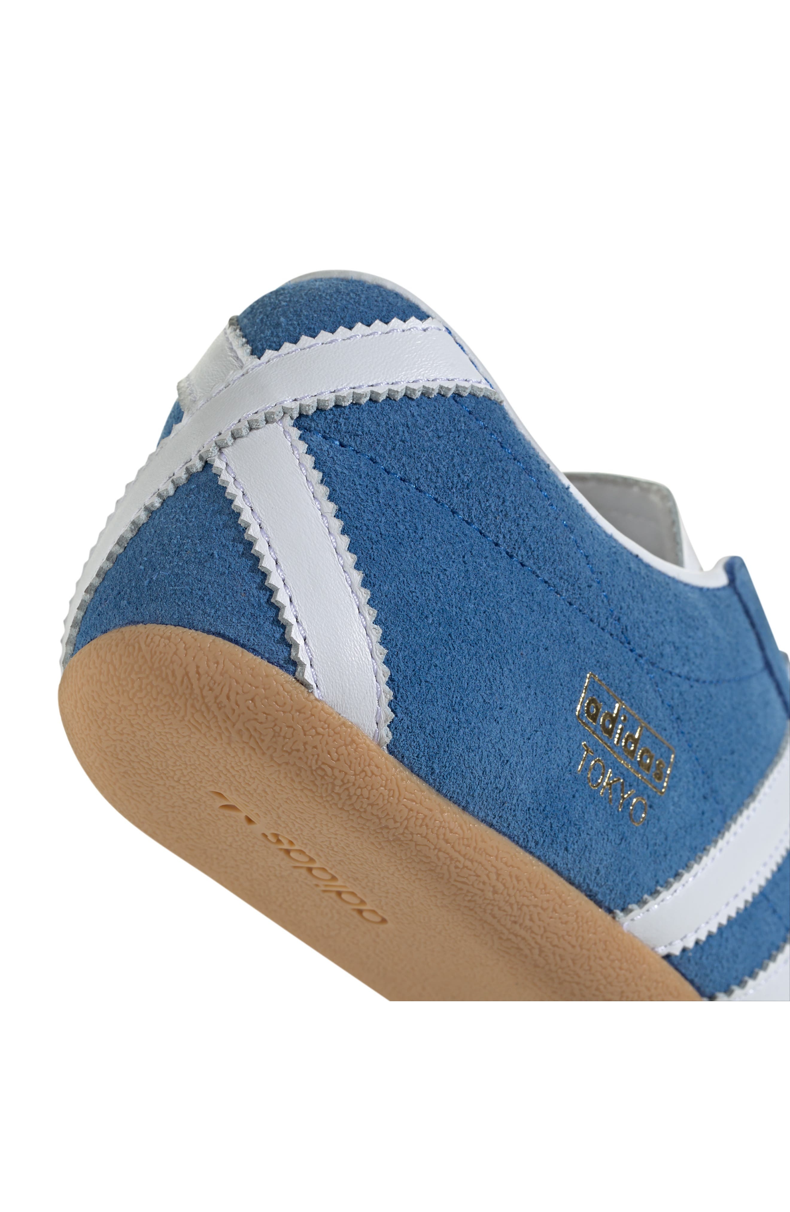 adidas Tokyo Low Top Suede Sneaker in Bluebird/White/Gum at Nordstrom - 8