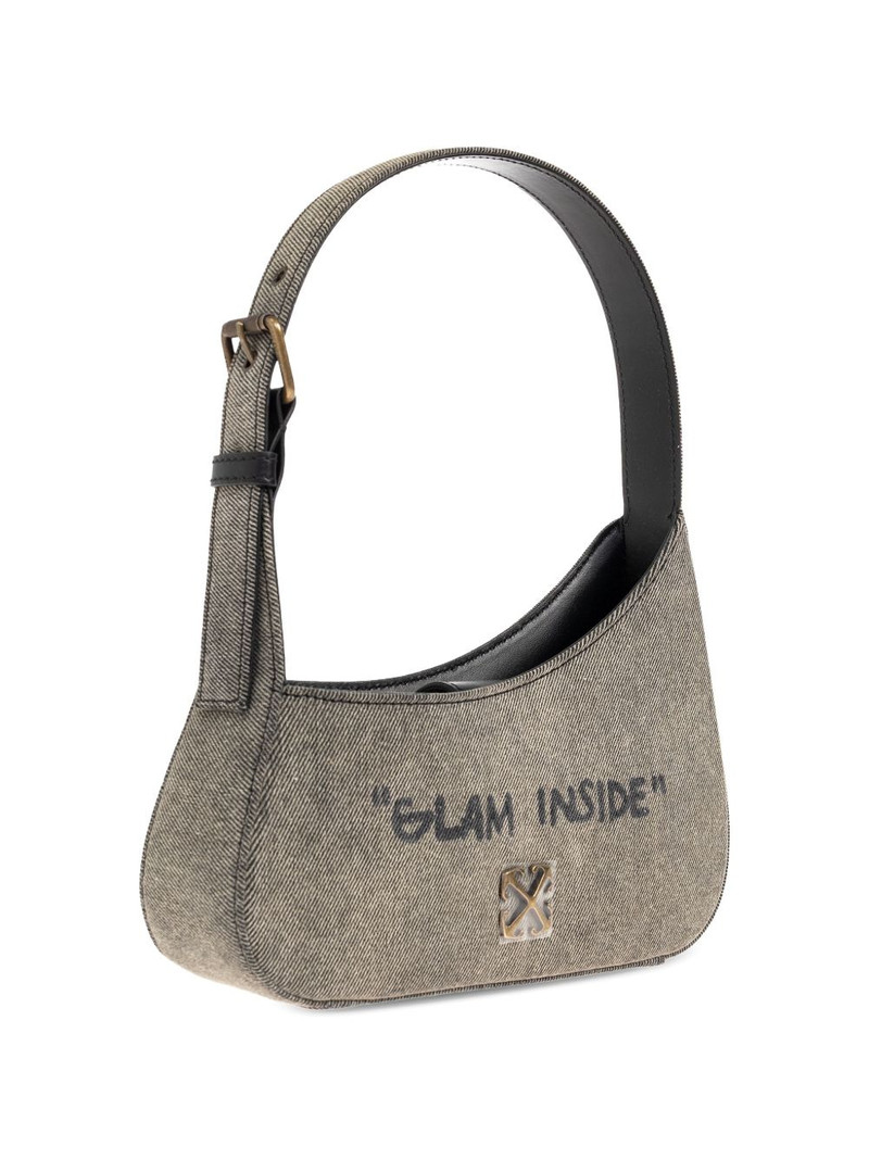 Jitney Quote zipped shoulder bag 4