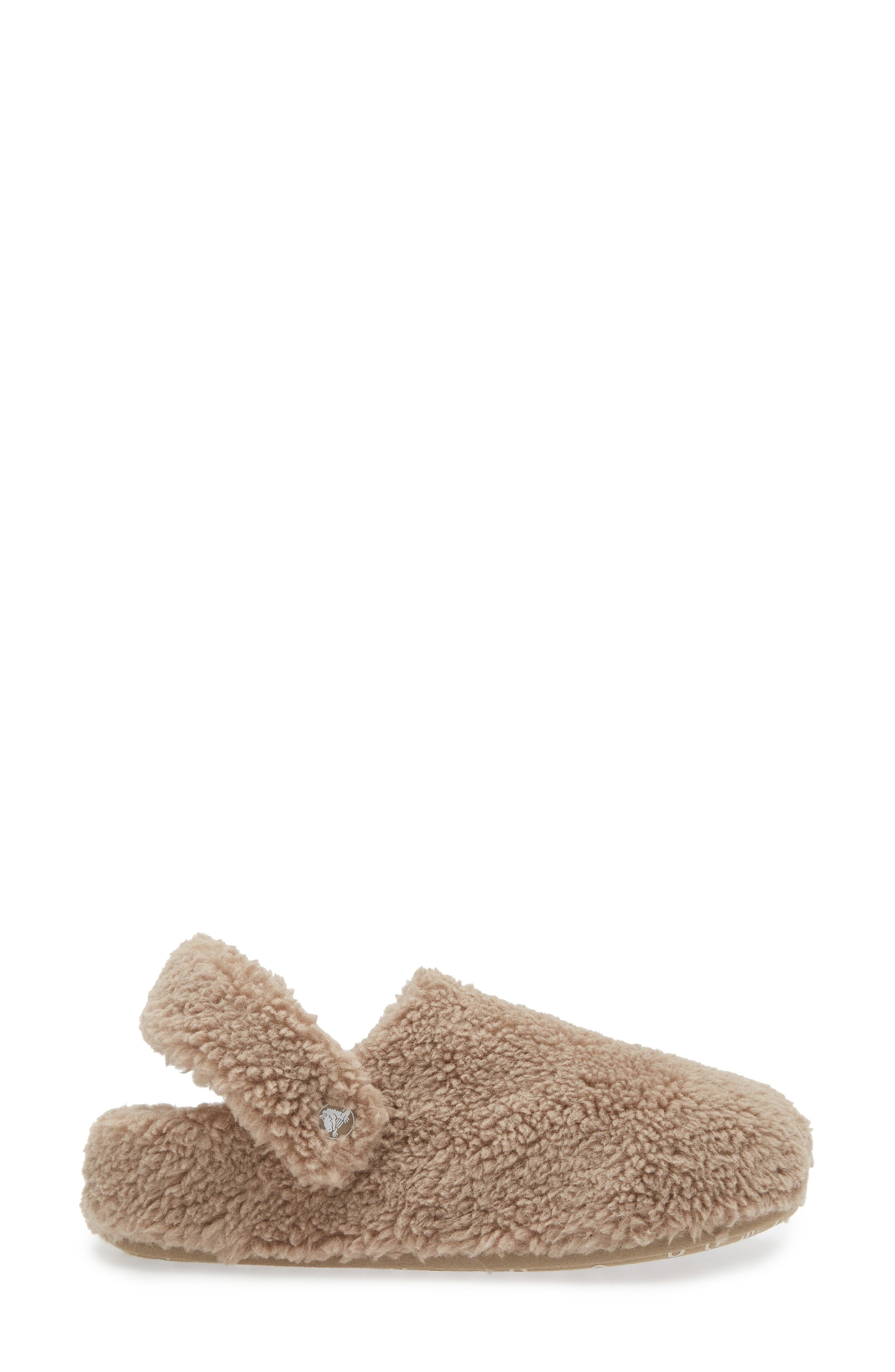 CROCS Classic Cozzzy Faux Fur Slipper Clog in Mushroom at Nordstrom - 3