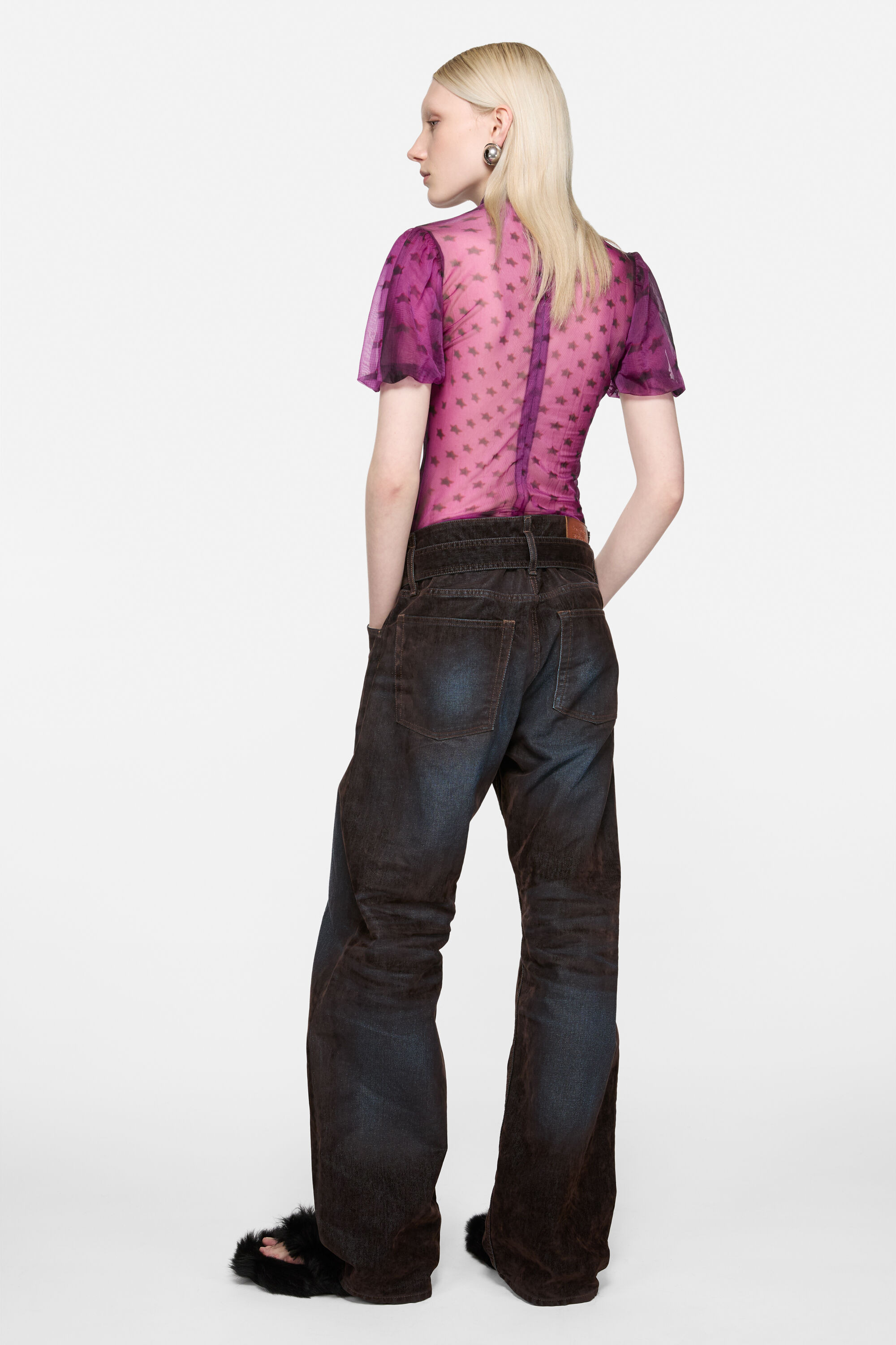 Belted jeans - Brown/blue - 3