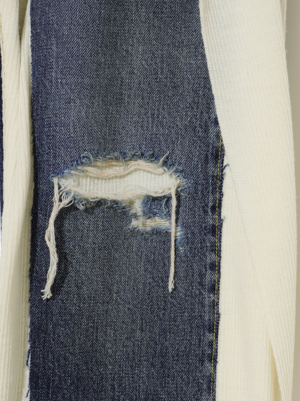distressed straight-leg trousers - 5