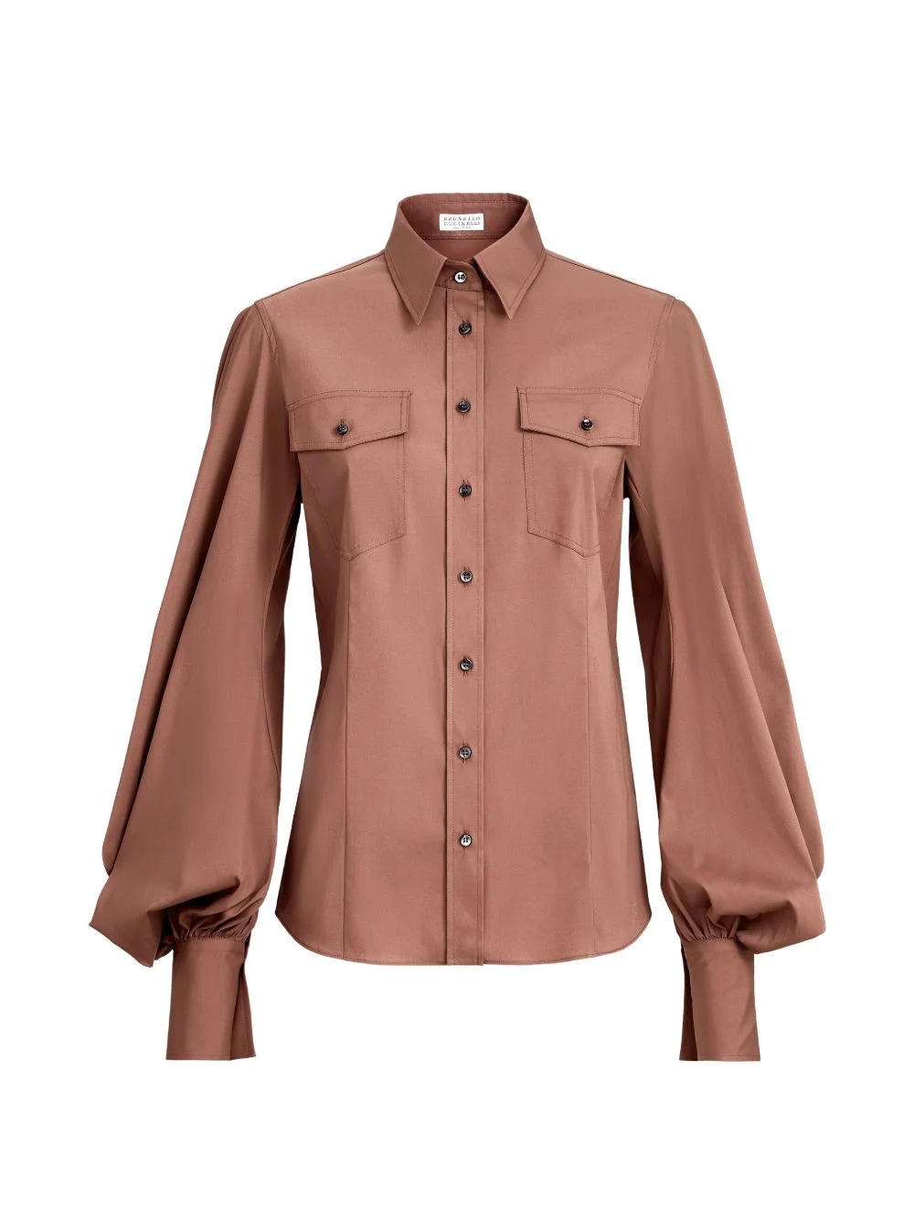 balloon-sleeve pocket shirt - 1