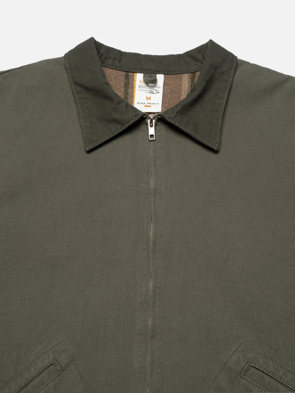Blake Zip Jacket Duck Canvas Green - 4
