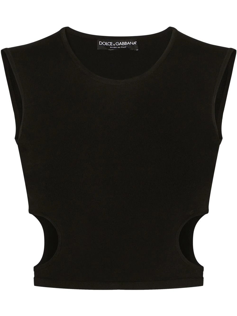 logo-plaque cut-out tank top - 1