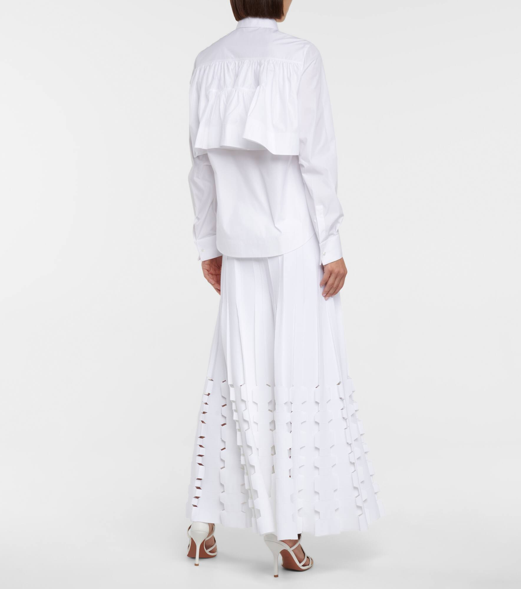 Cotton-blend poplin shirt - 3