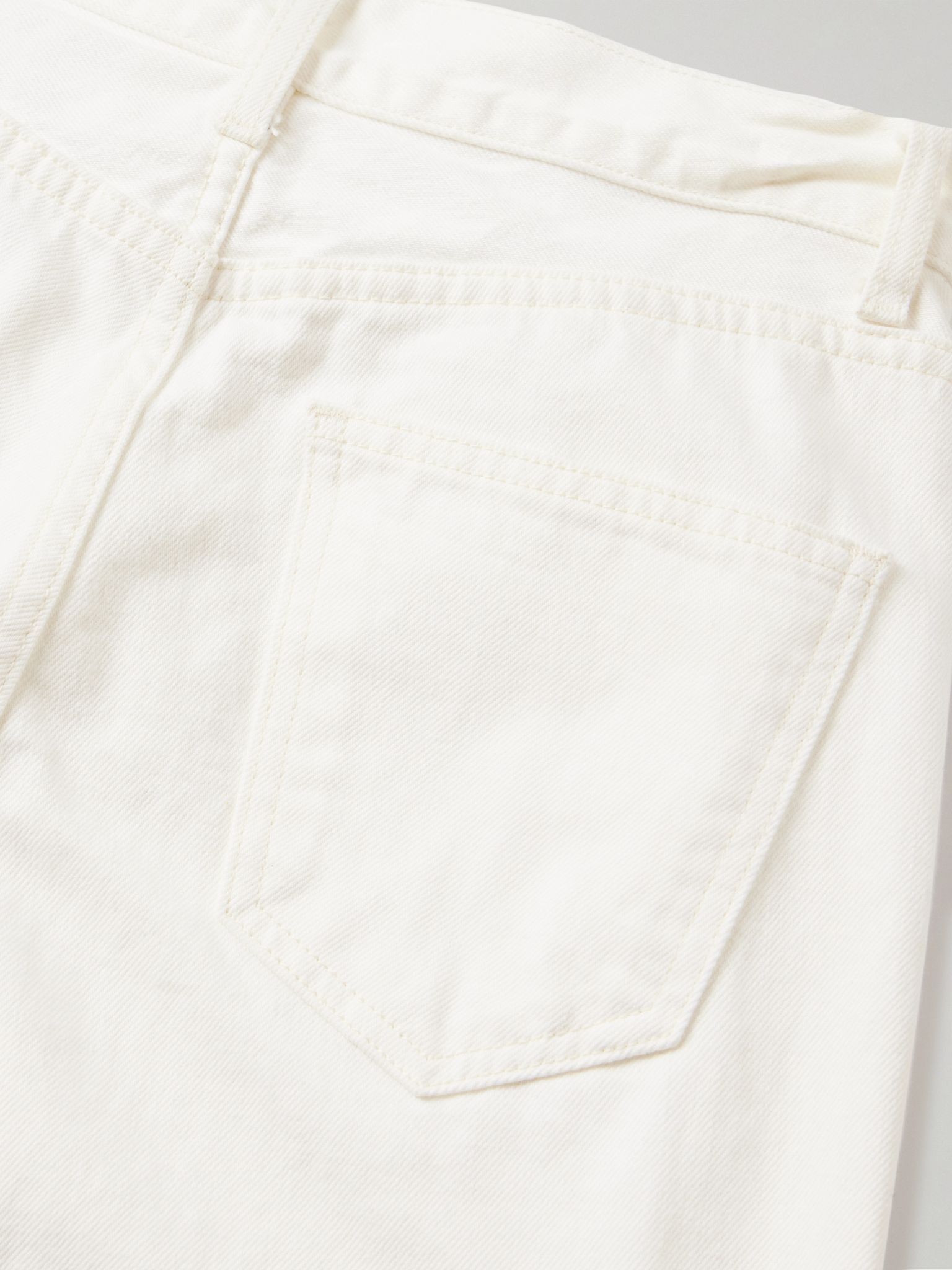 Calla frayed high-rise straight-leg jeans Cream - 6