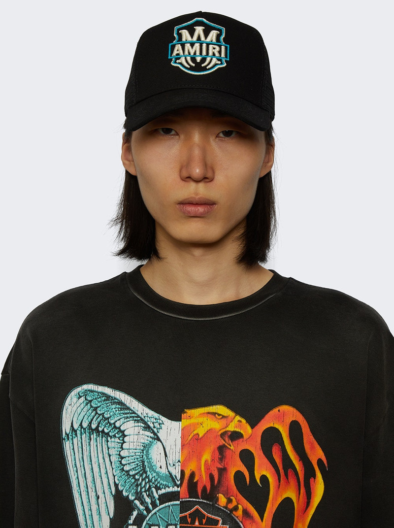 AMIRI Ma Emblem Trucker Hat Black outlook
