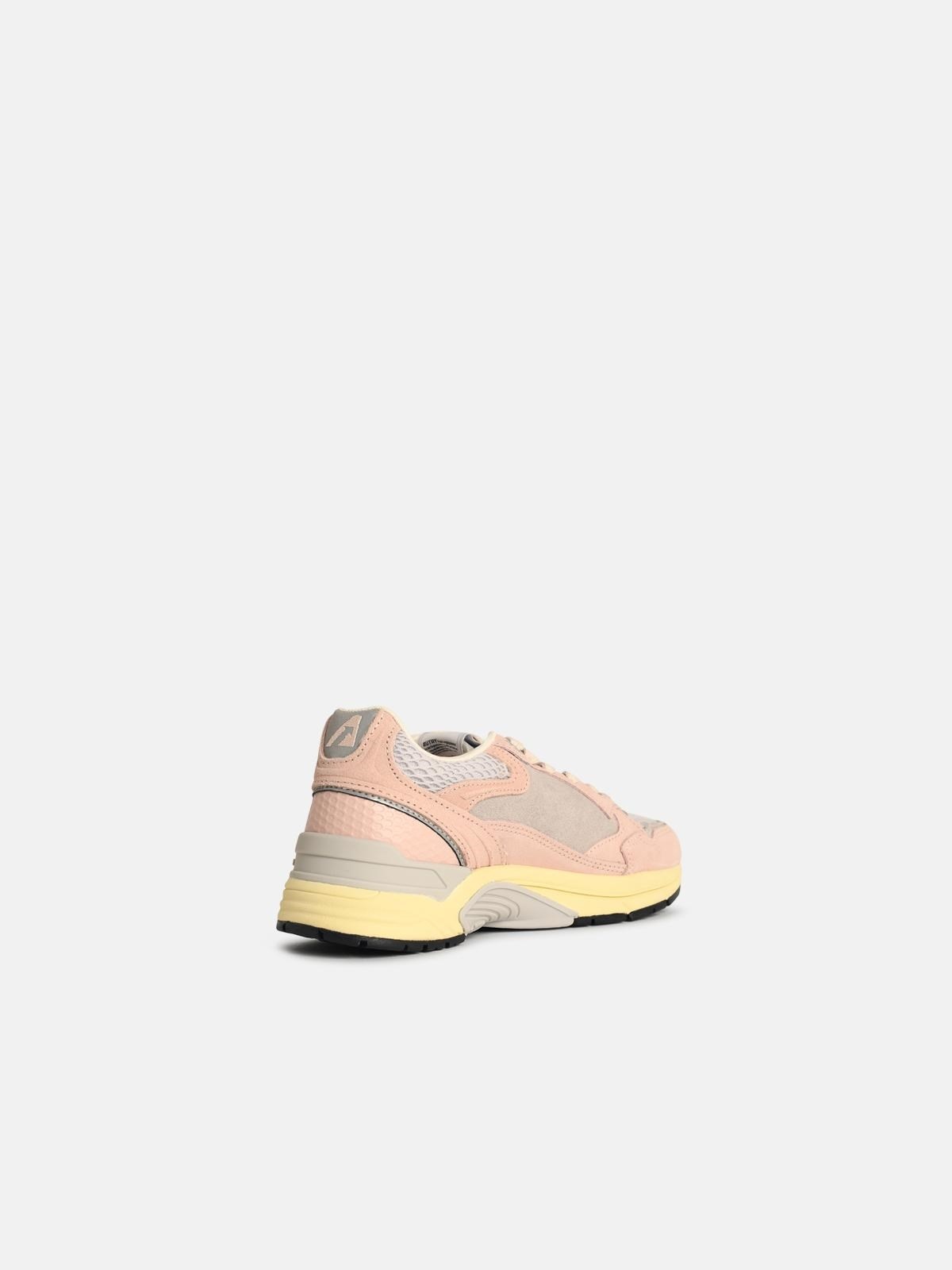 'HYPERWAY LOW' 'POWDER' MESH AND SUEDE SNEAKERS AND SILVER - 3