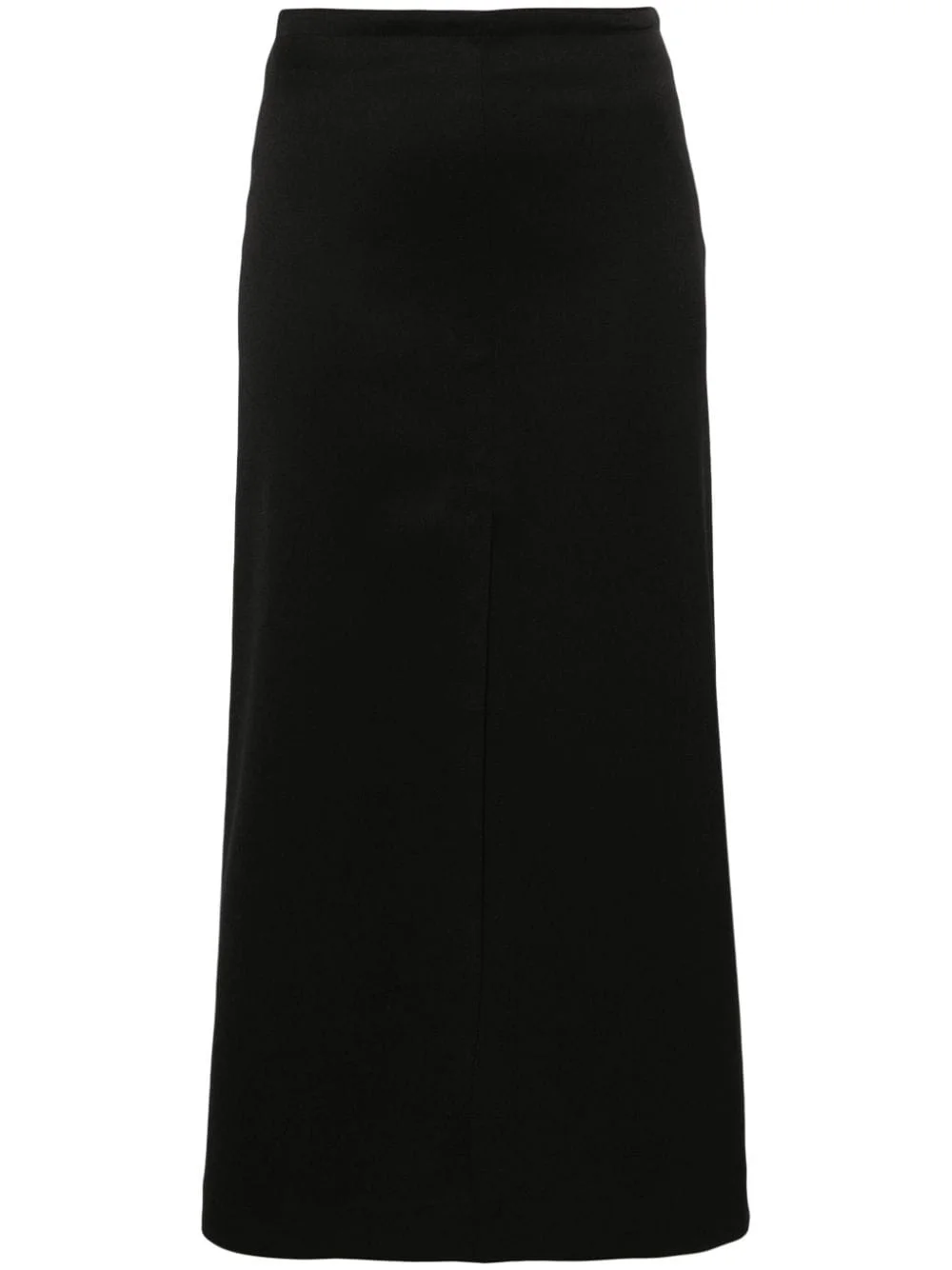 high-waist twill midi skirt - 1