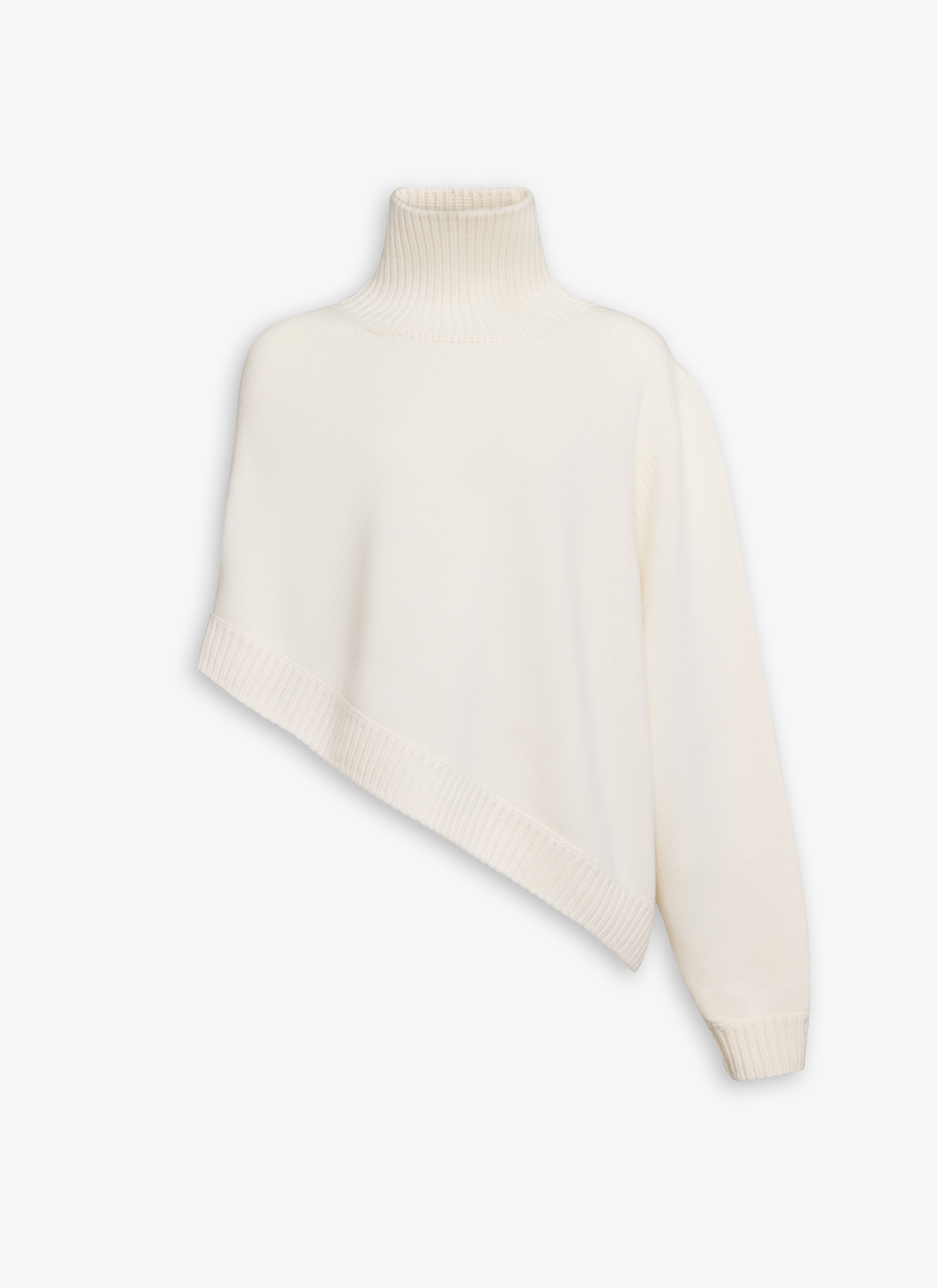 ASYMMETRICAL CAPE JUMPER IN CASHMERE - 1