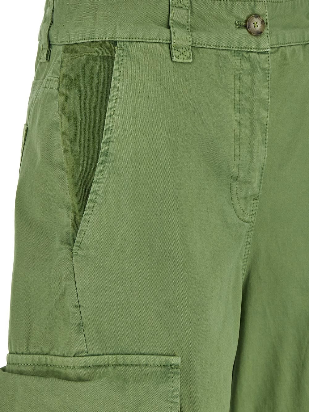 パンツ Stella McCartney SS24 CARGO PANTS (640160_3DU4003210) Stella McCartney straight-leg Cotton Cargo Pants | Green